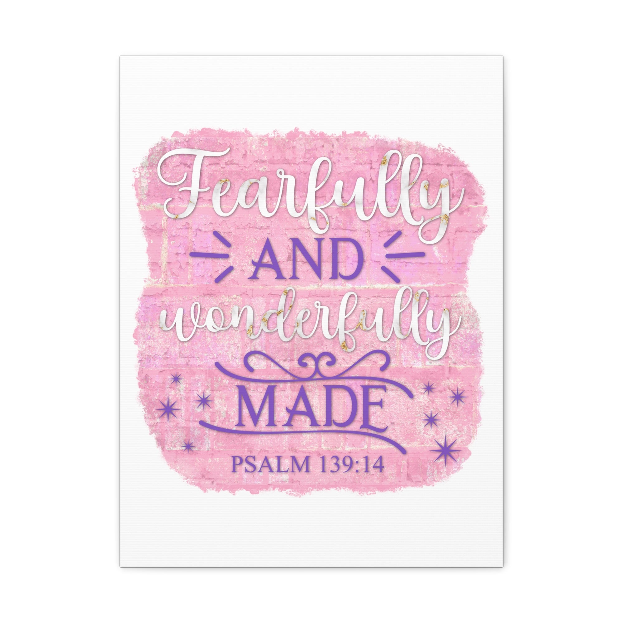 Scripture Walls Psalm 139:14 Fearfully and Wonderfully Made Bible Verse Canvas Christian Wall Art Ready to Hang Unframed-Express Your Love Gifts