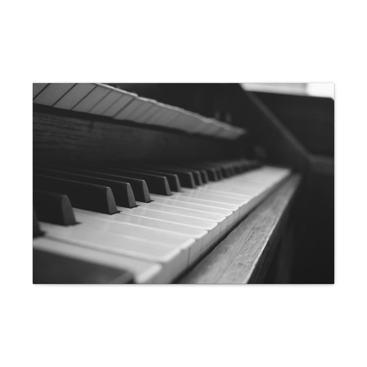 Black and White Piano Music Lover&#39;s Delight Piano Keyboard Canvas Wall Art for Home Decor Ready-to-Hang-Express Your Love Gifts