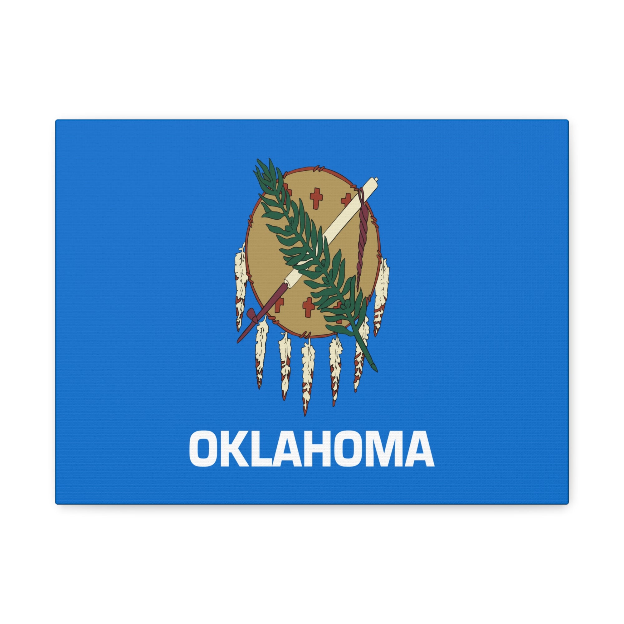 Oklahoma Stage Flag Canvas Vibrant Wall Art Unframed Home Decor-Express Your Love Gifts