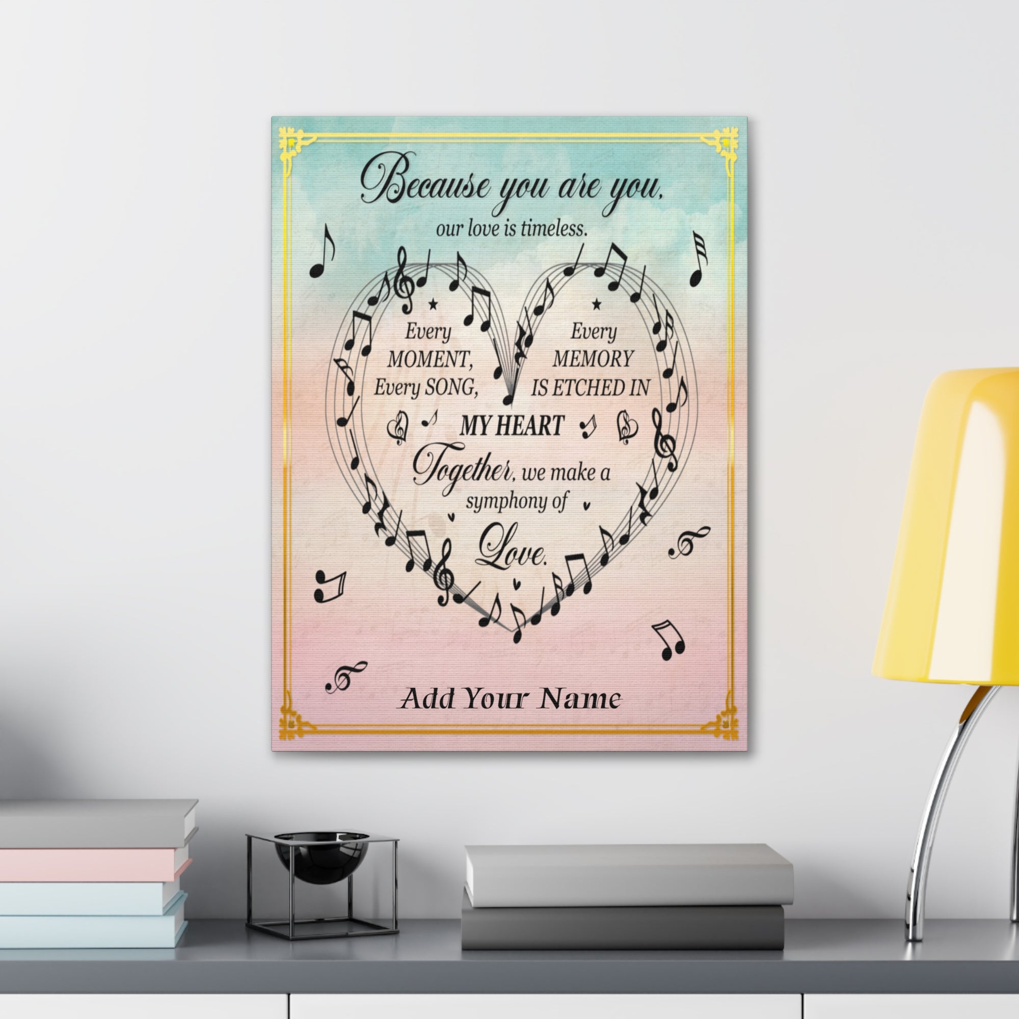 Personalized To My Wife Symphony of Love Canvas Wall Art - Romantic Gift for Her-Express Your Love Gifts