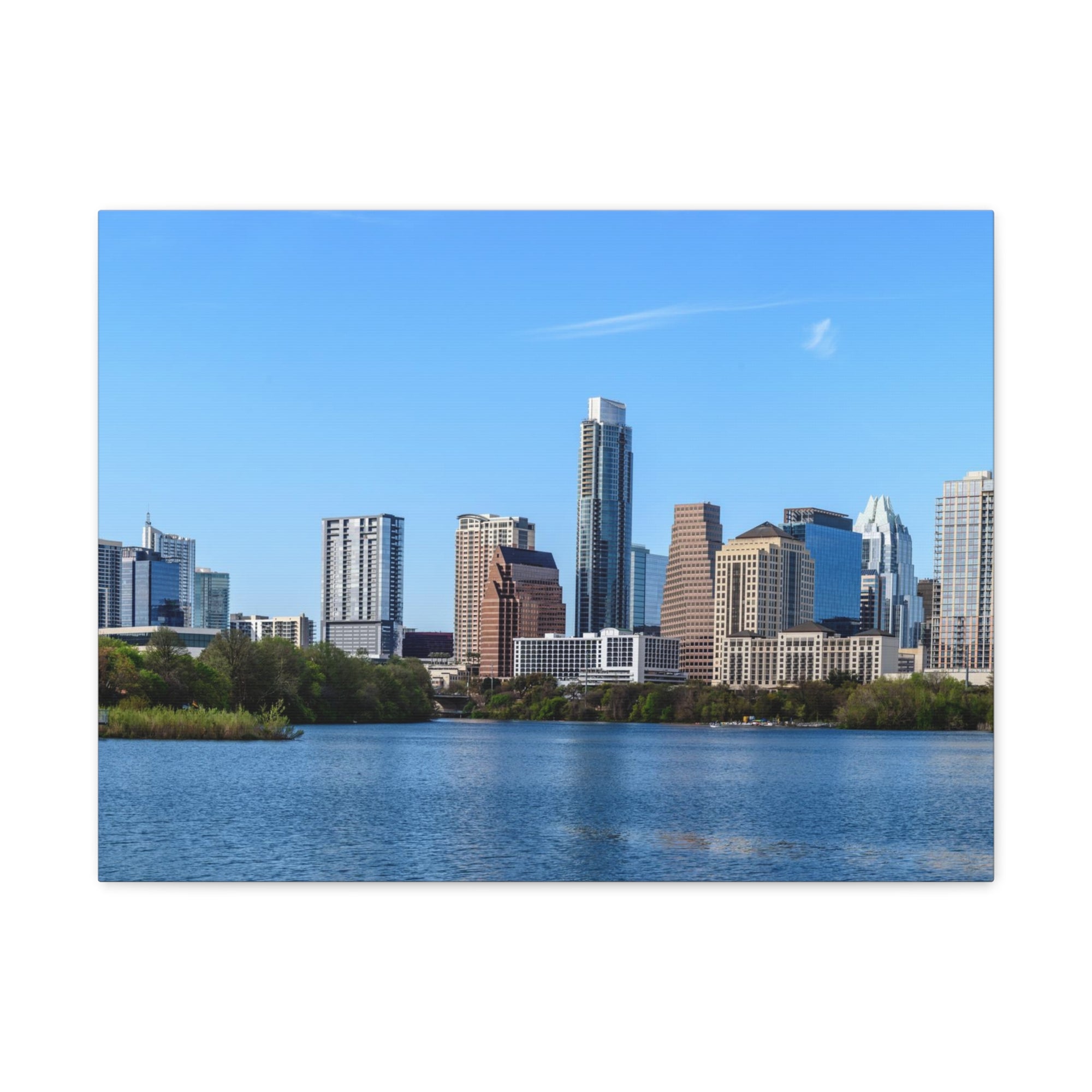 Austin Daytime Skyline Canvas Artwork High-Quality Breathtaking Stunning Cityscape for Home Decor Ready to Hang-Express Your Love Gifts