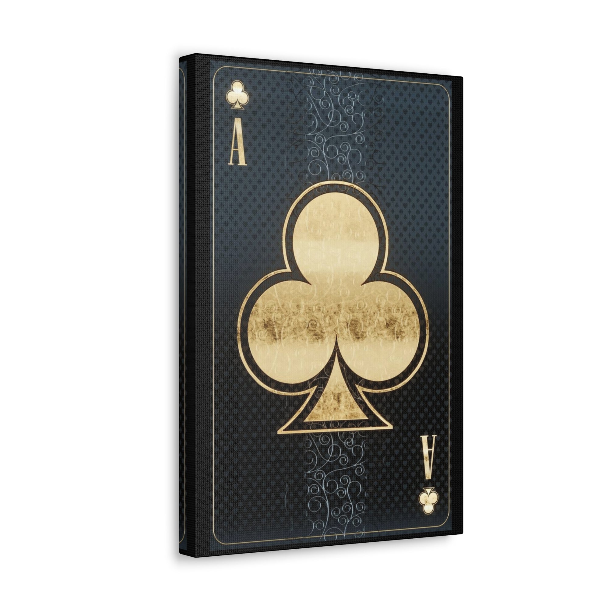 3D Casino Ace of Clubs Playing Card Canvas Wall Art for Home Decor Ready-to-Hang-Express Your Love Gifts