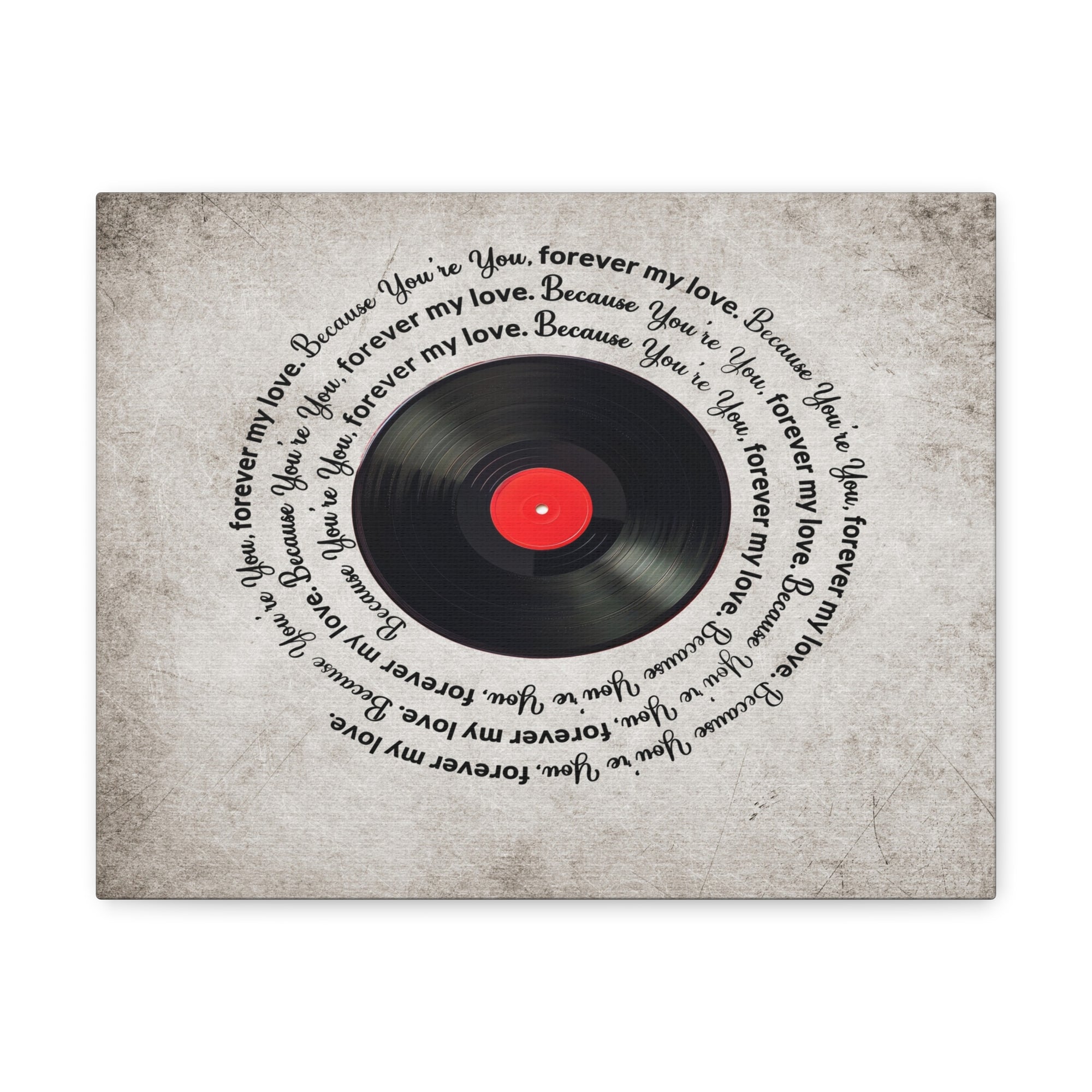 Personalized To My Wife Forever My Love Vinyl Record Canvas Wall Art – Perfect Gift for Music Lovers & Soulmates-Express Your Love Gifts