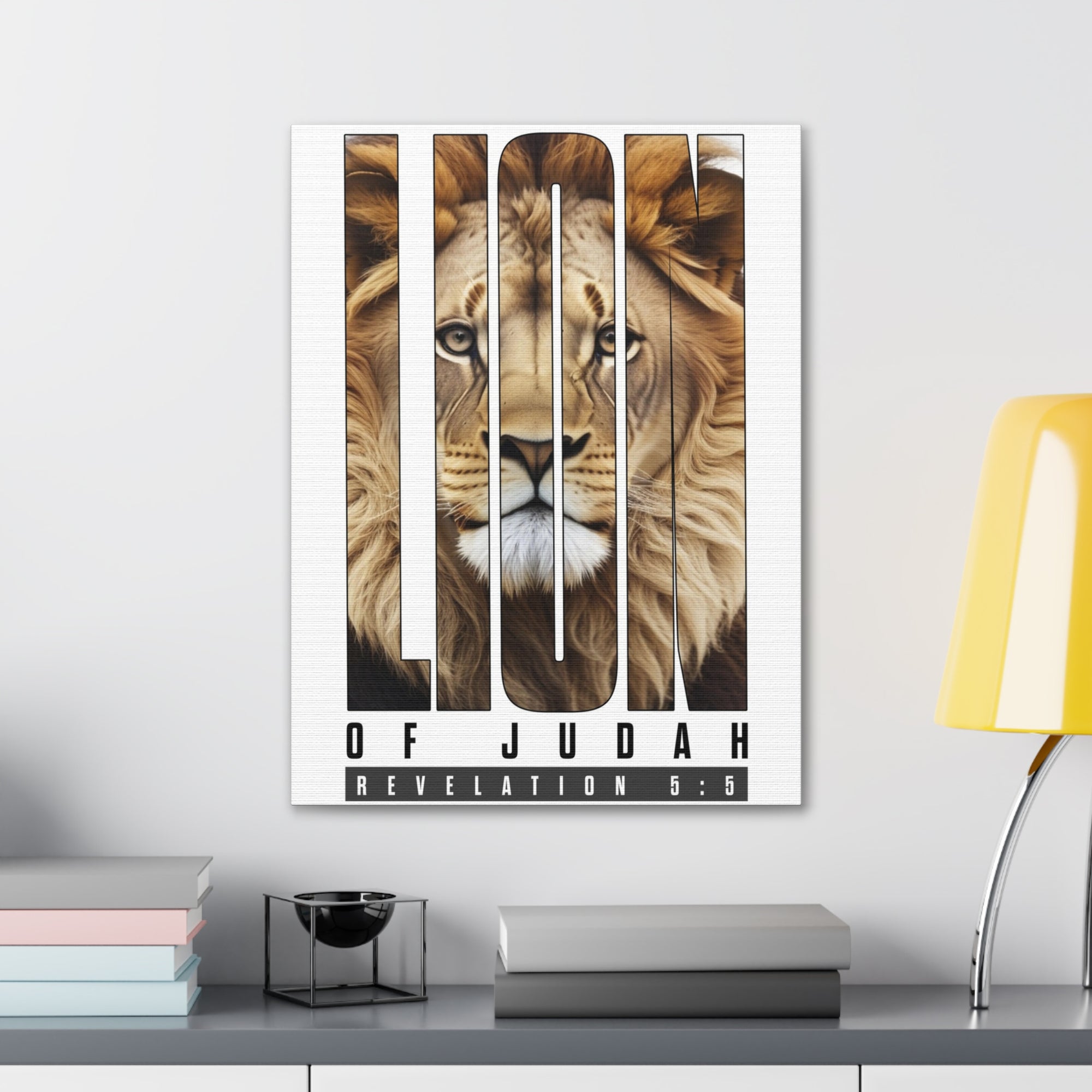 Scripture Walls Revelation 5:5 Lion of Judah Bible Verse Canvas Christian Wall Art Ready to Hang Unframed-Express Your Love Gifts