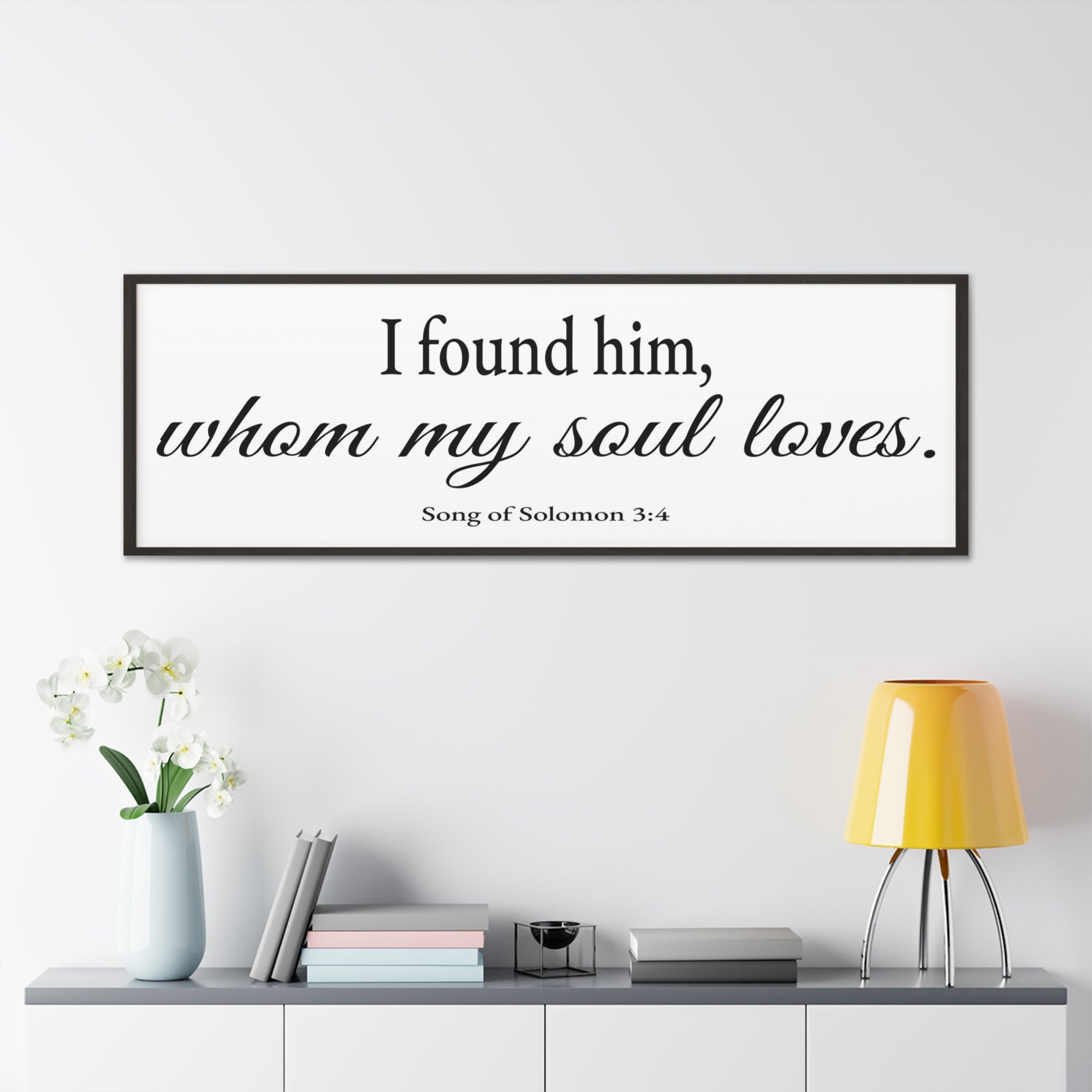 Scripture Walls Song of Solomon 3:4 White Bible Verse Canvas Christian Wall Art Ready to Hang Unframed-Express Your Love Gifts