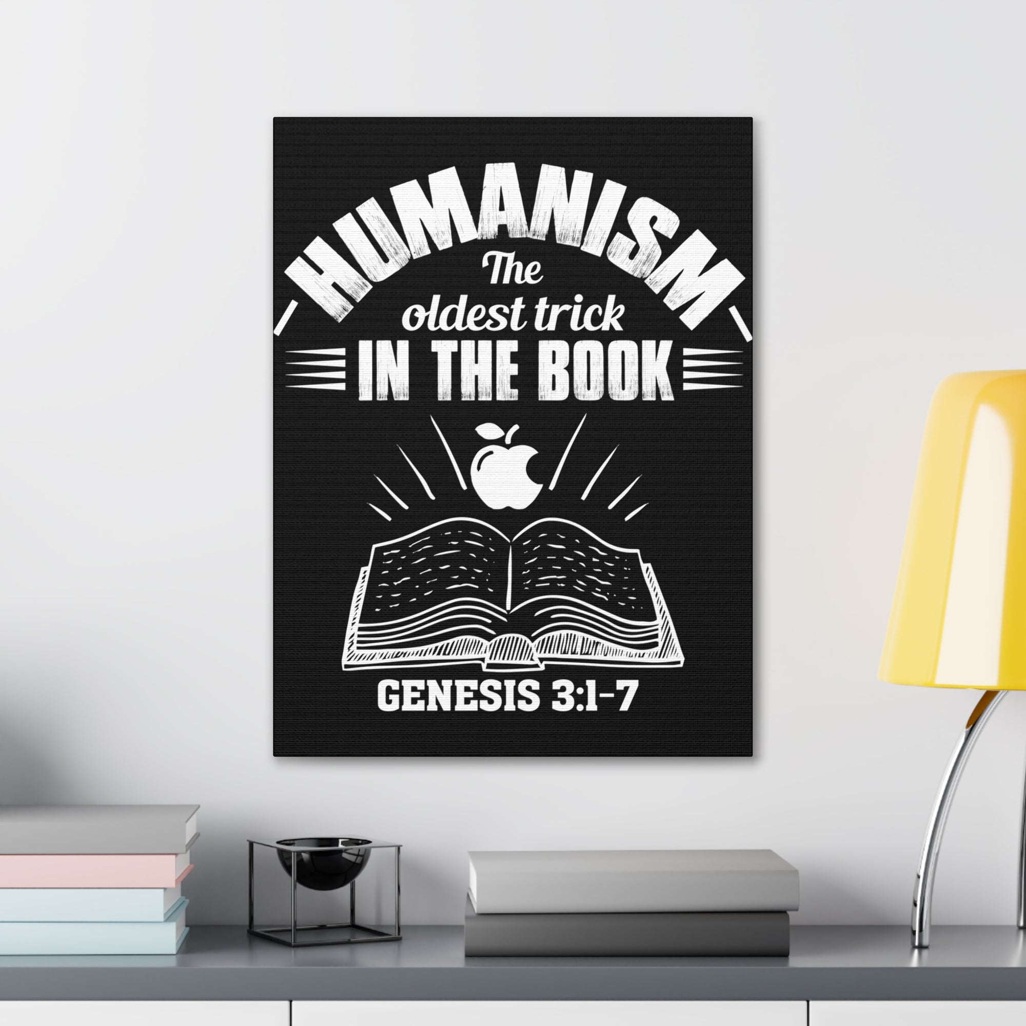 Scripture Walls Genesis 3:1-7 Humanism Bible Verse Canvas Christian Wall Art Ready to Hang Unframed-Express Your Love Gifts