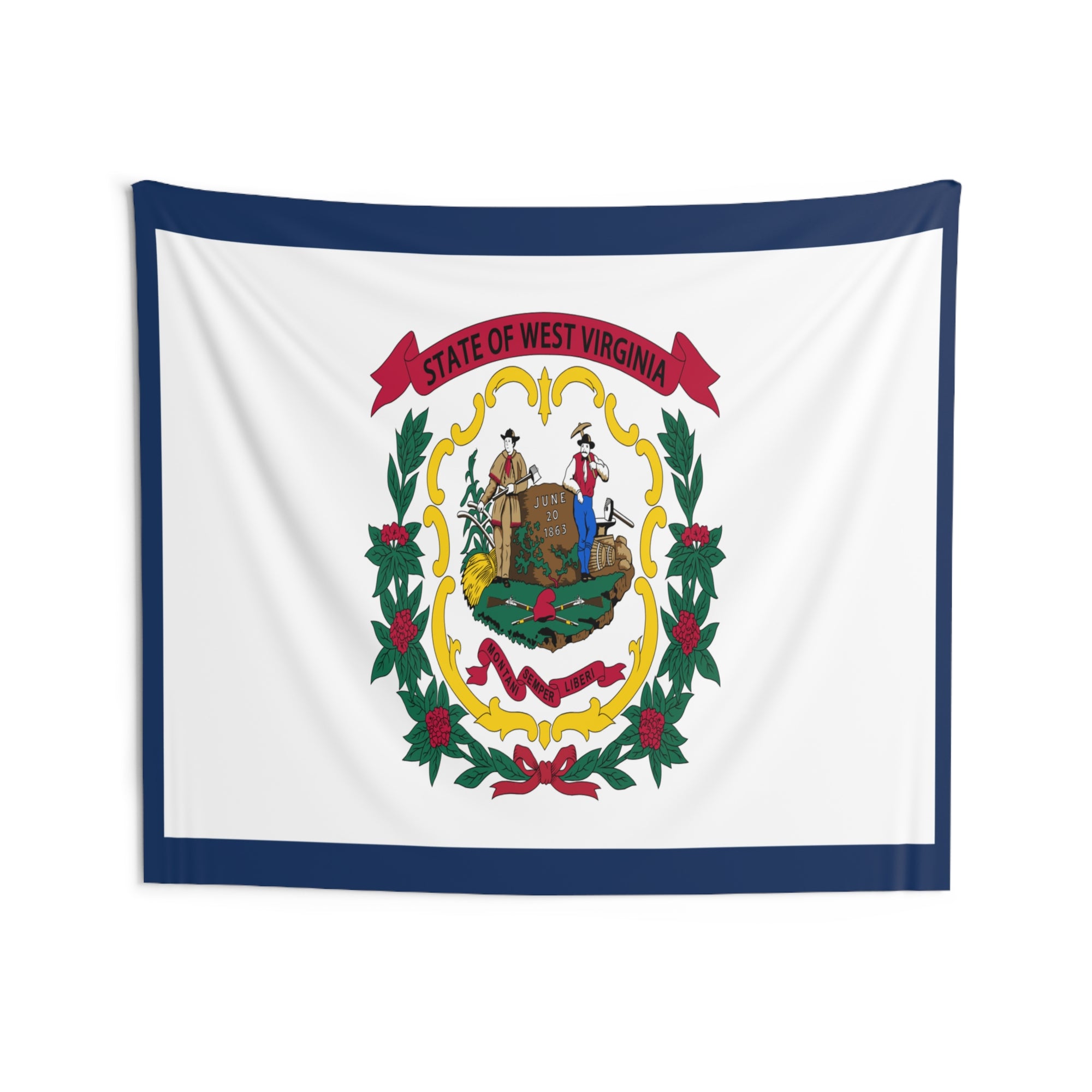 West Virginia State Flag Wall Hanging Tapestry-Express Your Love Gifts