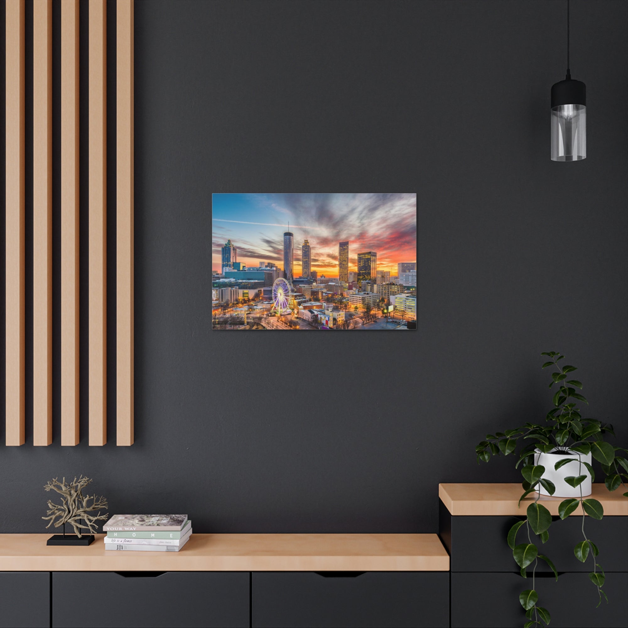 Atlanta Daytime Skyline Canvas Artwork High-Quality Breathtaking Stunning Cityscape for Home Decor Ready to Hang-Express Your Love Gifts