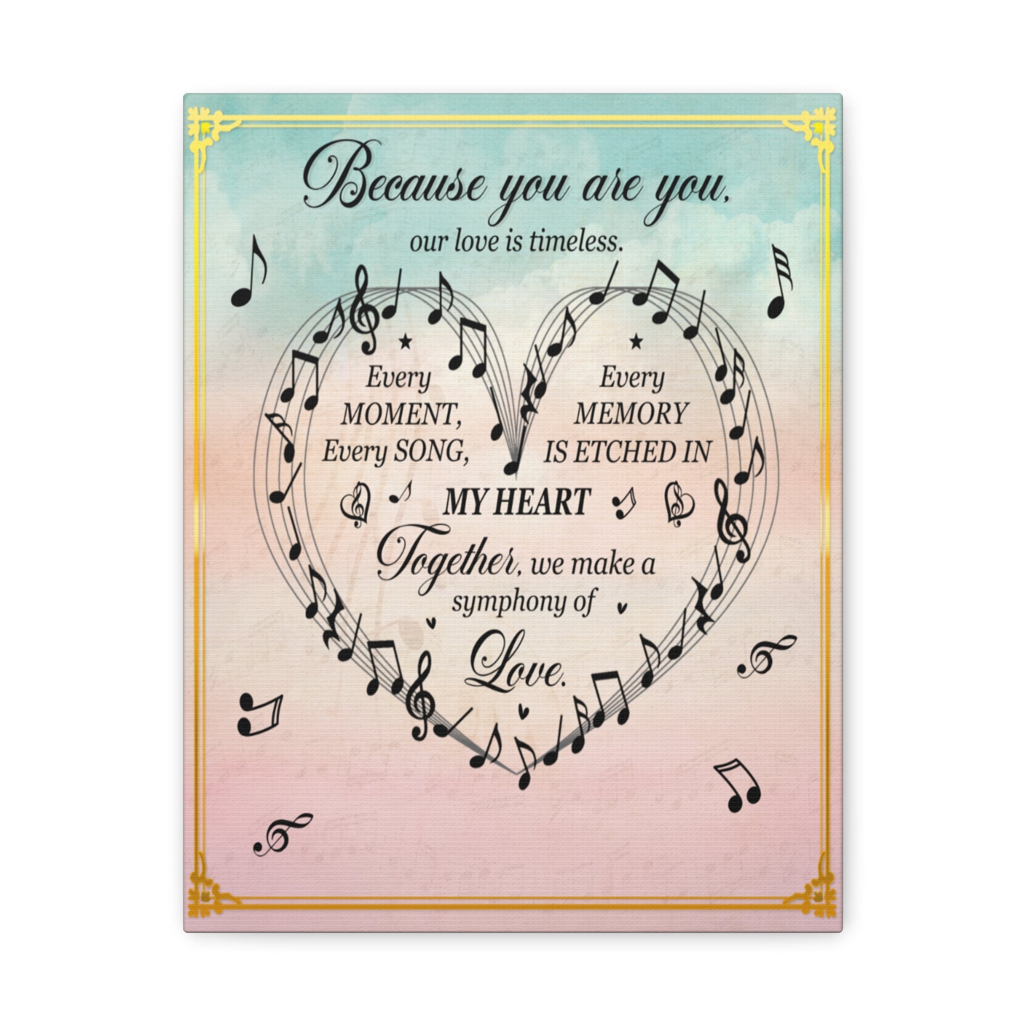 To My Wife Symphony of Love Canvas Wall Art - Romantic Gift for Her-Express Your Love Gifts