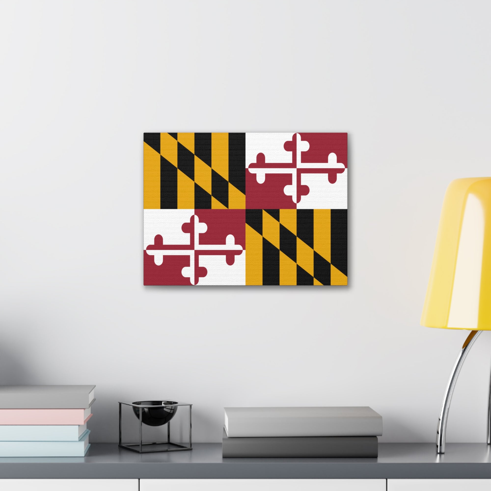 Maryland Stage Flag Canvas Vibrant Wall Art Unframed Home Decor-Express Your Love Gifts