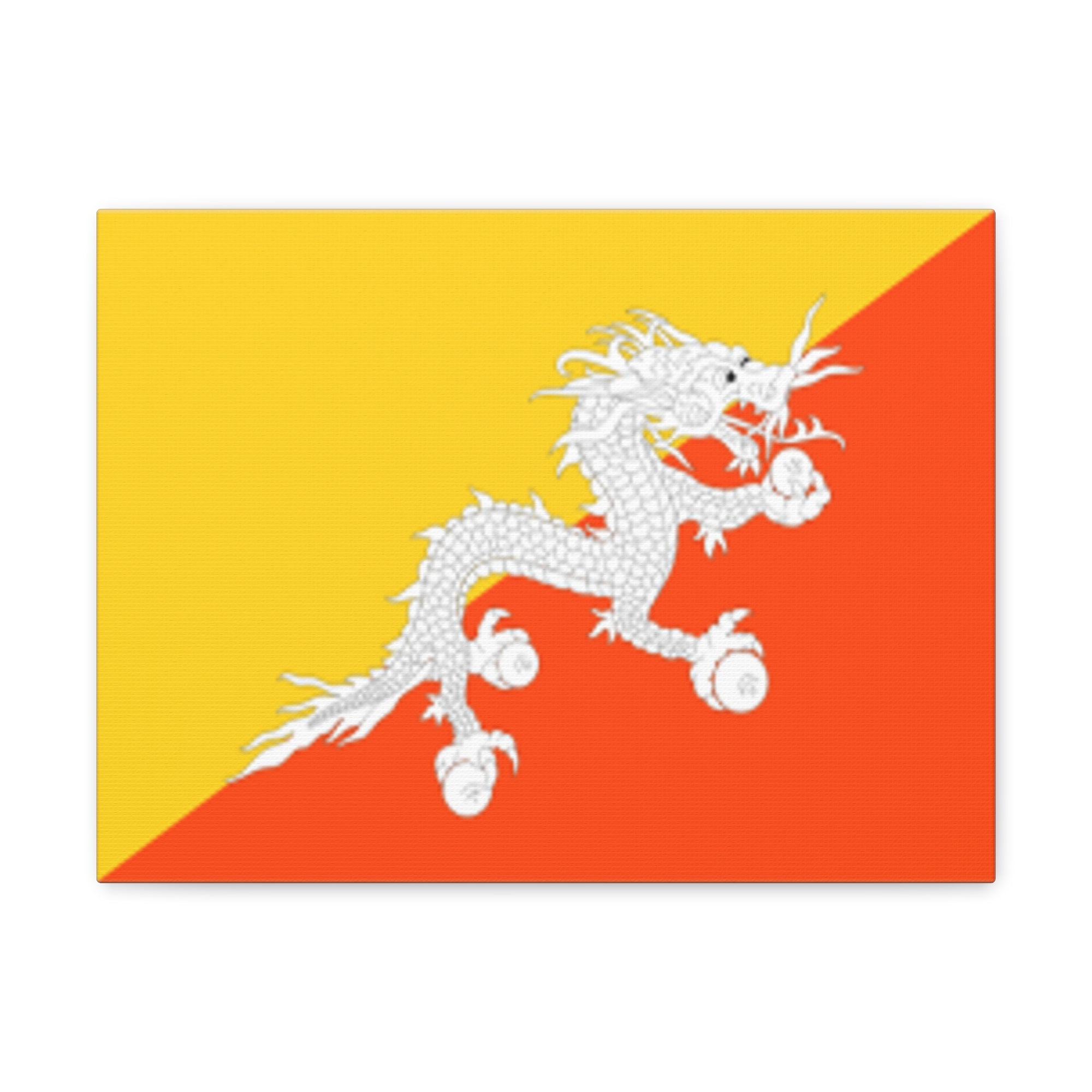 Bhutan Country Flag Canvas Vibrant Wall Art Unframed Home Decor-Express Your Love Gifts