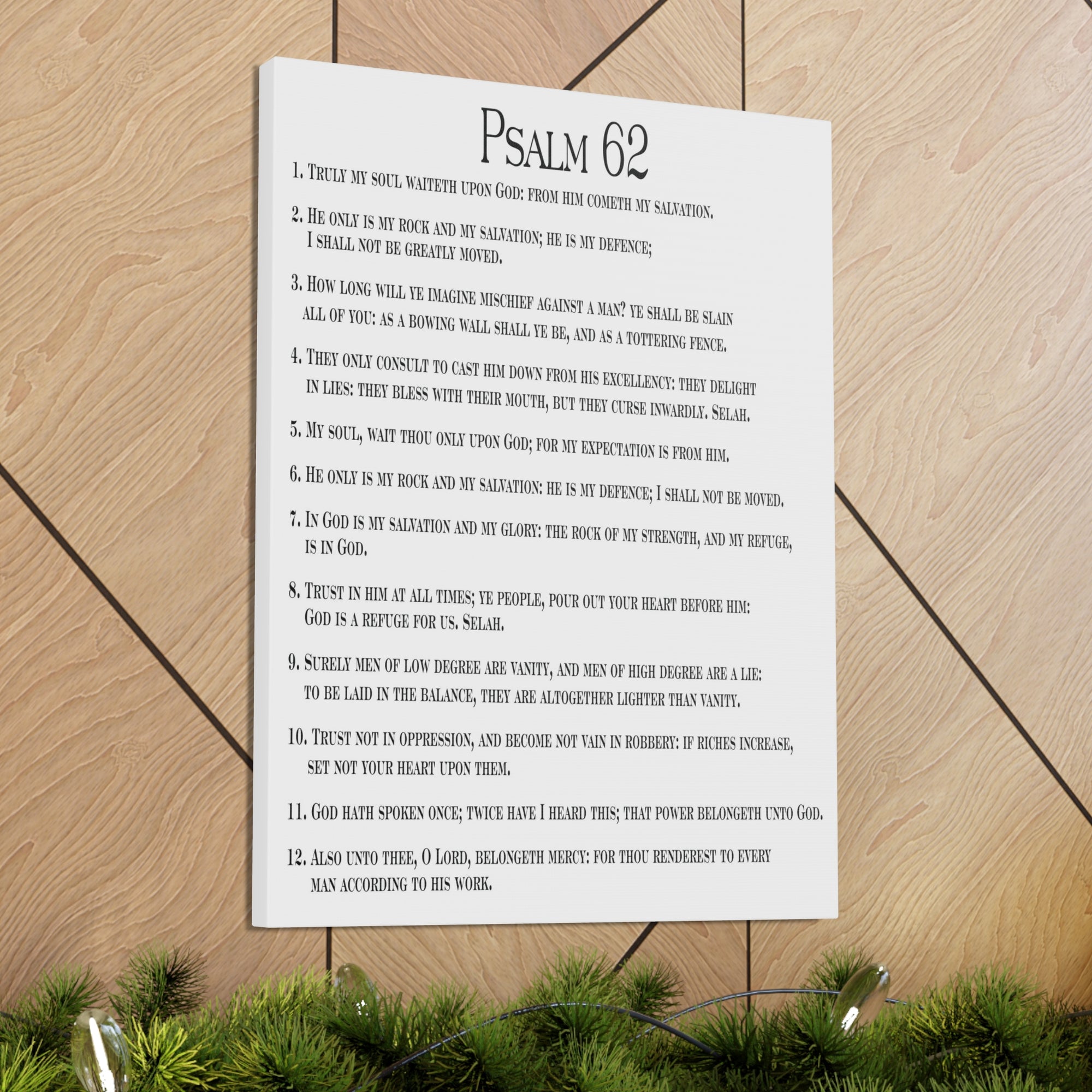 Scripture Walls Faith in God Alone Psalm 62:8 Christian Wall Art Print Ready to Hang-Express Your Love Gifts