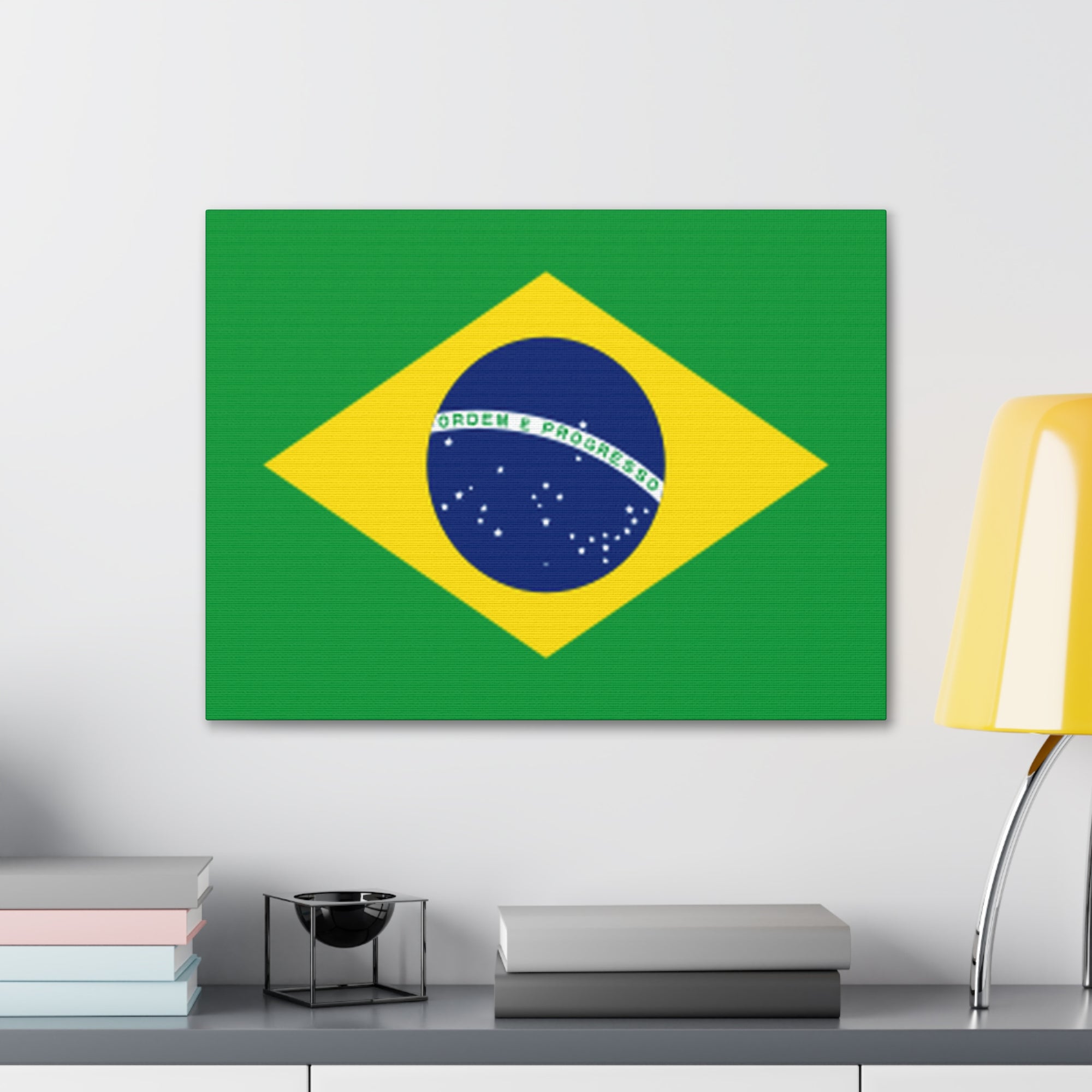 Brazil Country Flag Canvas Vibrant Wall Art Unframed Home Decor-Express Your Love Gifts