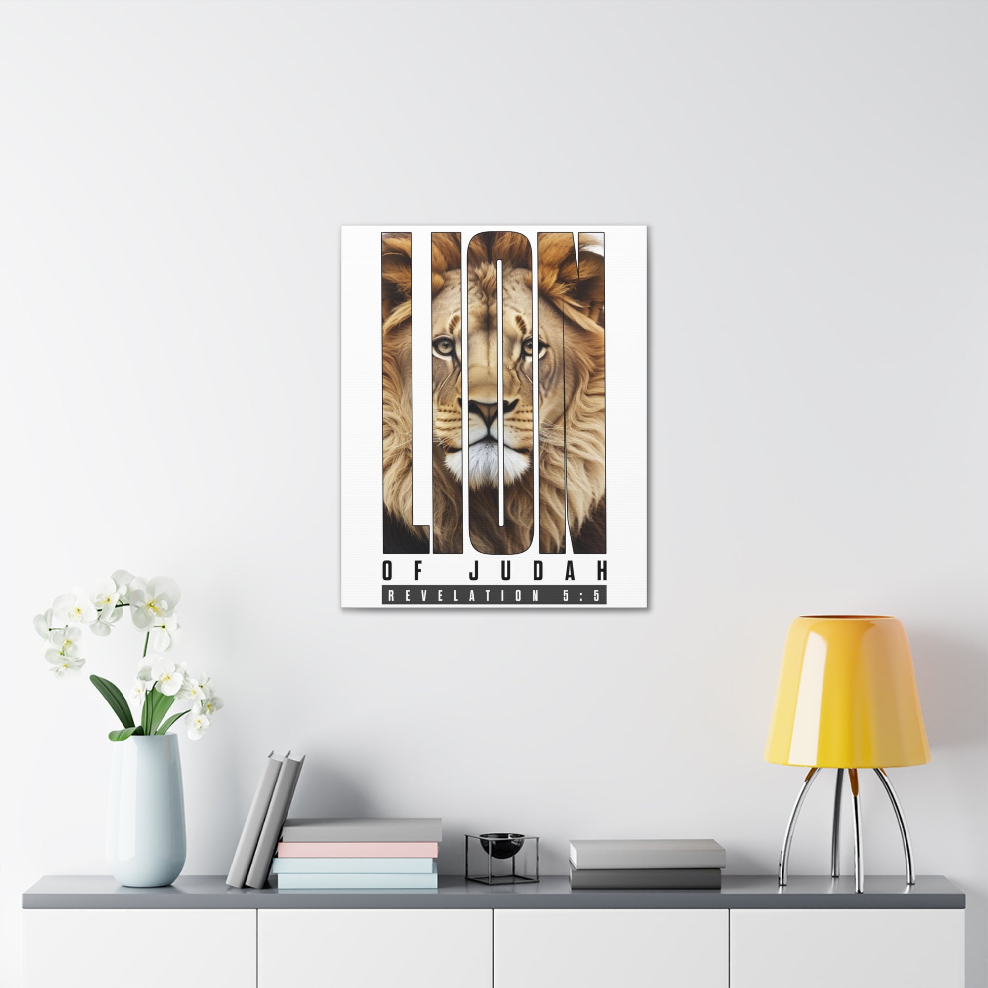 Scripture Walls Revelation 5:5 Lion of Judah Bible Verse Canvas Christian Wall Art Ready to Hang Unframed-Express Your Love Gifts