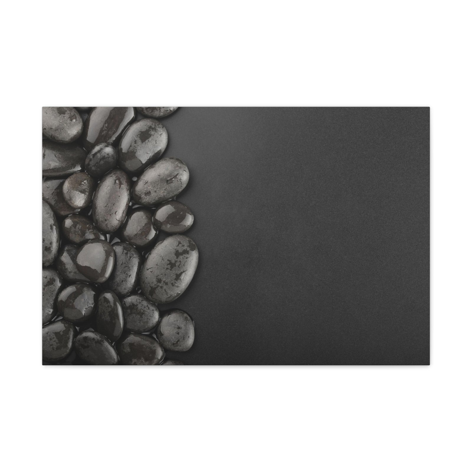 Black Background with Rocks Forest Floral Nature Photography Canvas Wall Art for Home Decor Ready-to-Hang-Express Your Love Gifts