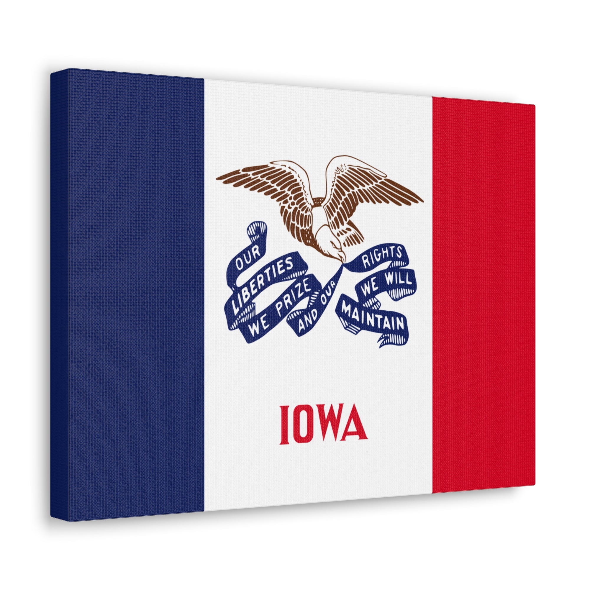 Iowa Stage Flag Canvas Vibrant Wall Art Unframed Home Decor-Express Your Love Gifts