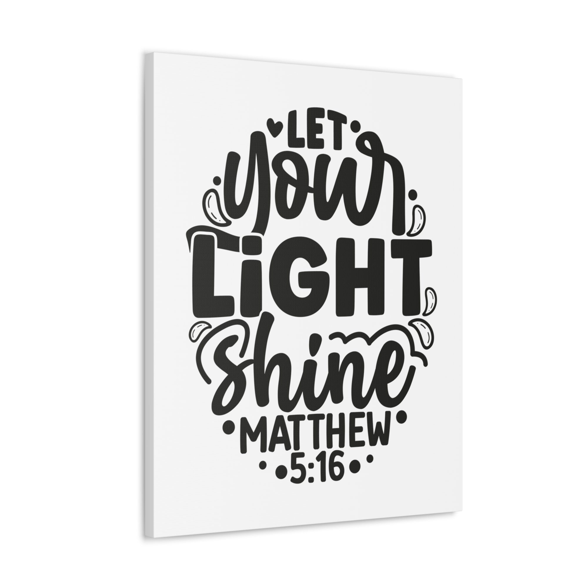 Scripture Walls Matthew 5:16 Let Your Light Shine Bible Verse Canvas Christian Wall Art Ready to Hang Unframed-Express Your Love Gifts