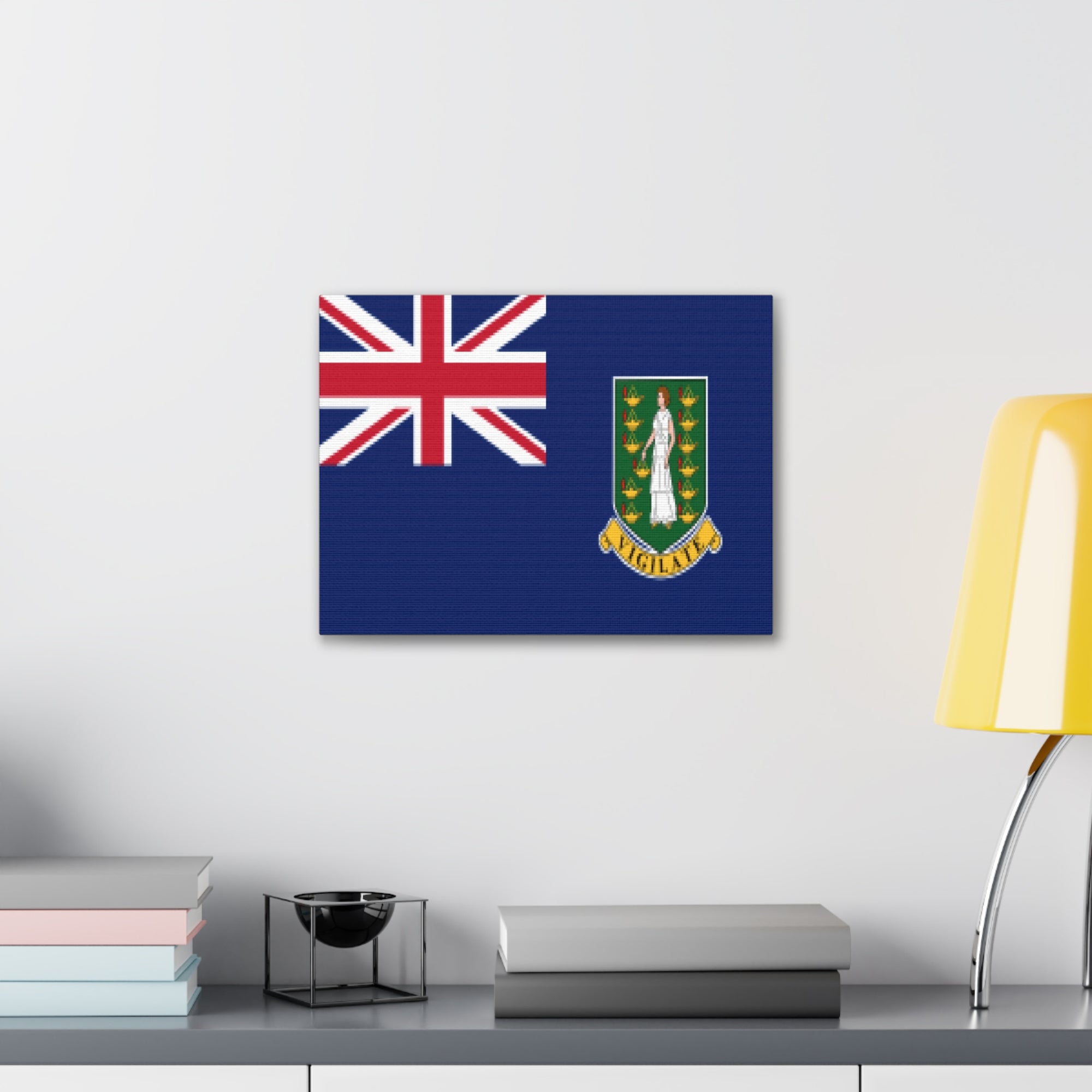 British Virgin Islands Country Flag Canvas Vibrant Wall Art Unframed Home Decor-Express Your Love Gifts