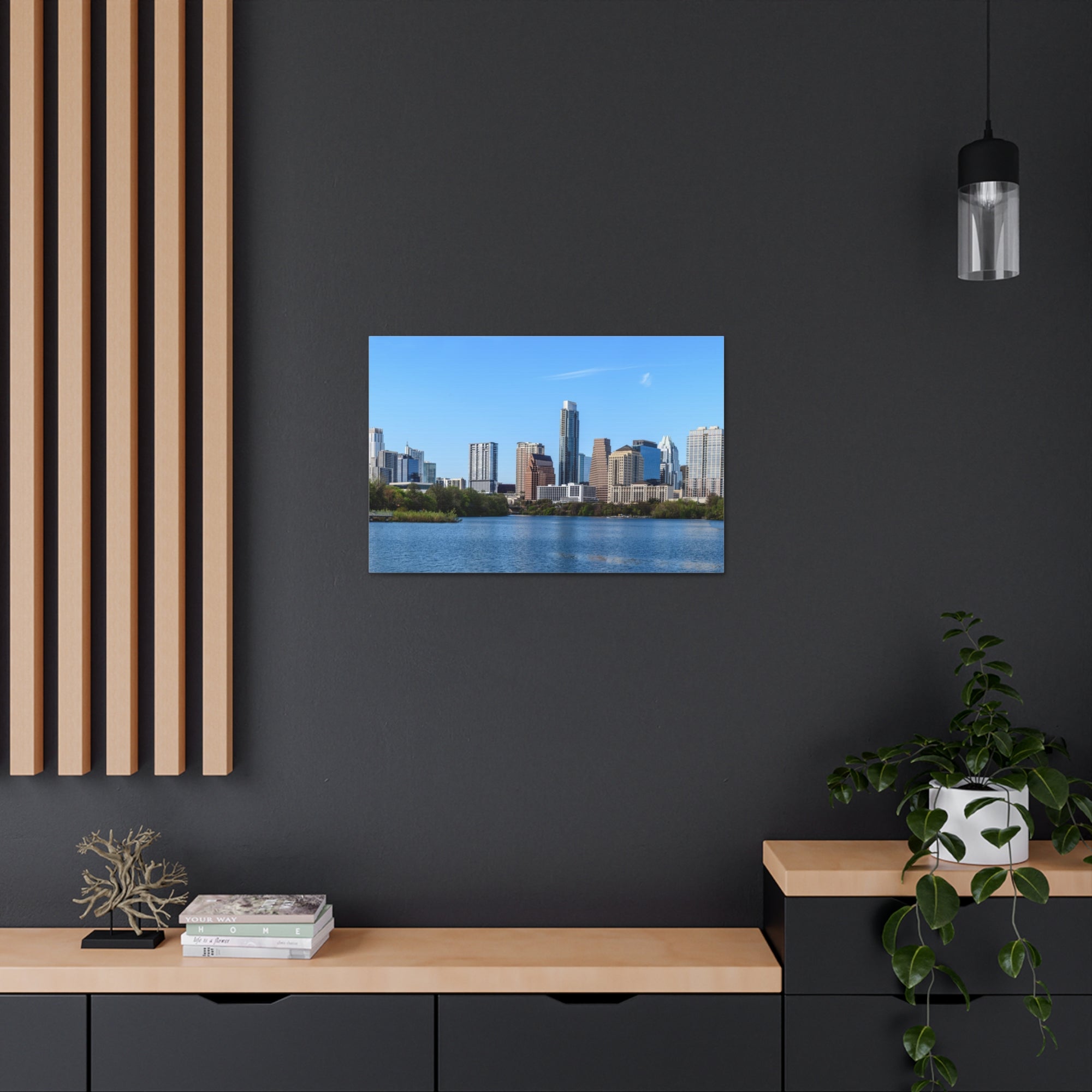 Austin Daytime Skyline Canvas Artwork High-Quality Breathtaking Stunning Cityscape for Home Decor Ready to Hang-Express Your Love Gifts