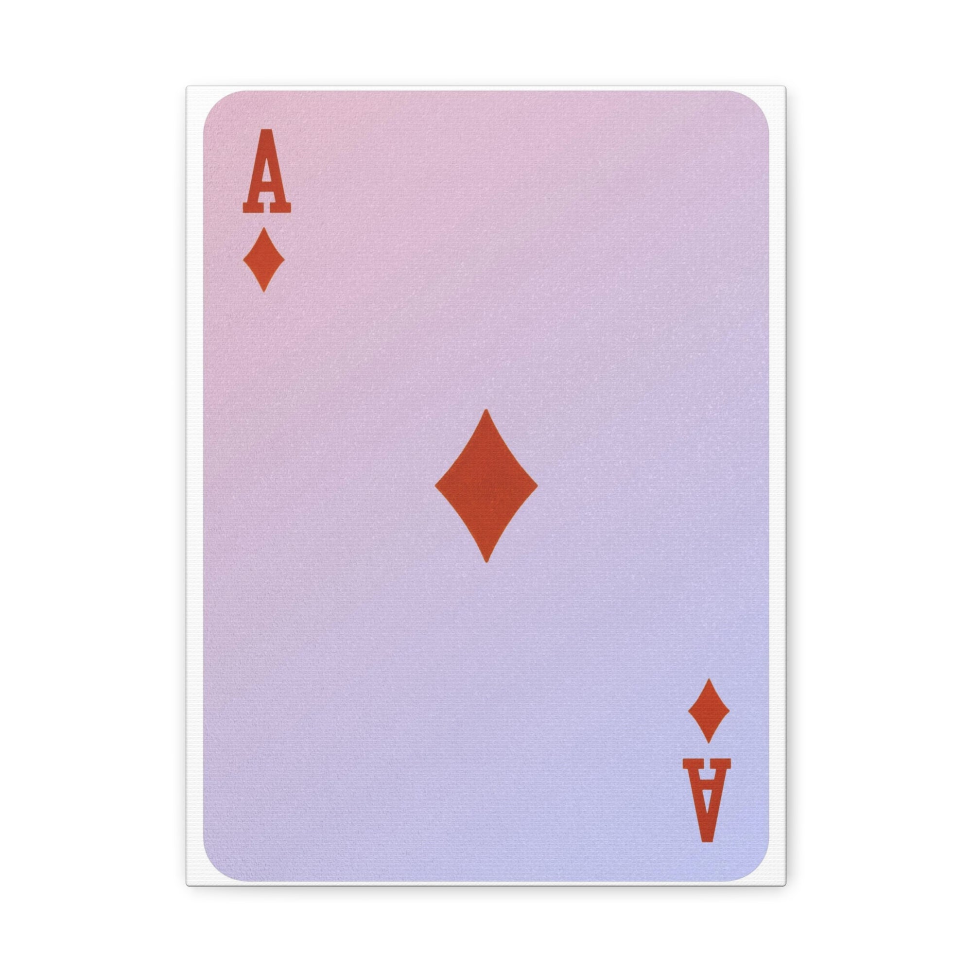 Ace Of Diamonds Playing Card Canvas Wall Art for Home Decor Ready-to-Hang-Express Your Love Gifts