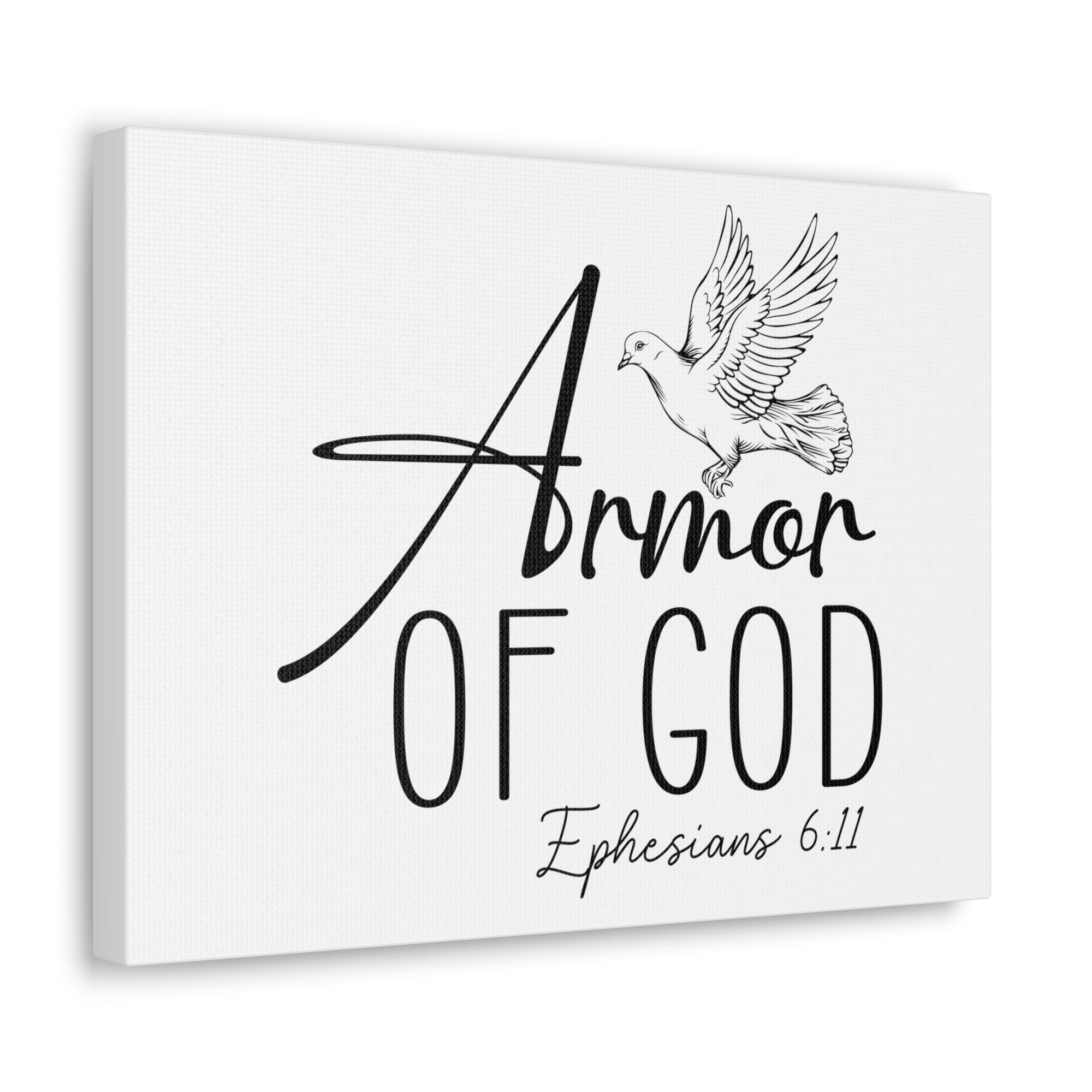 Scripture Walls Ephesians 6:11 Armor of God Bird Bible Verse Canvas Christian Wall Art Ready to Hang Unframed-Express Your Love Gifts