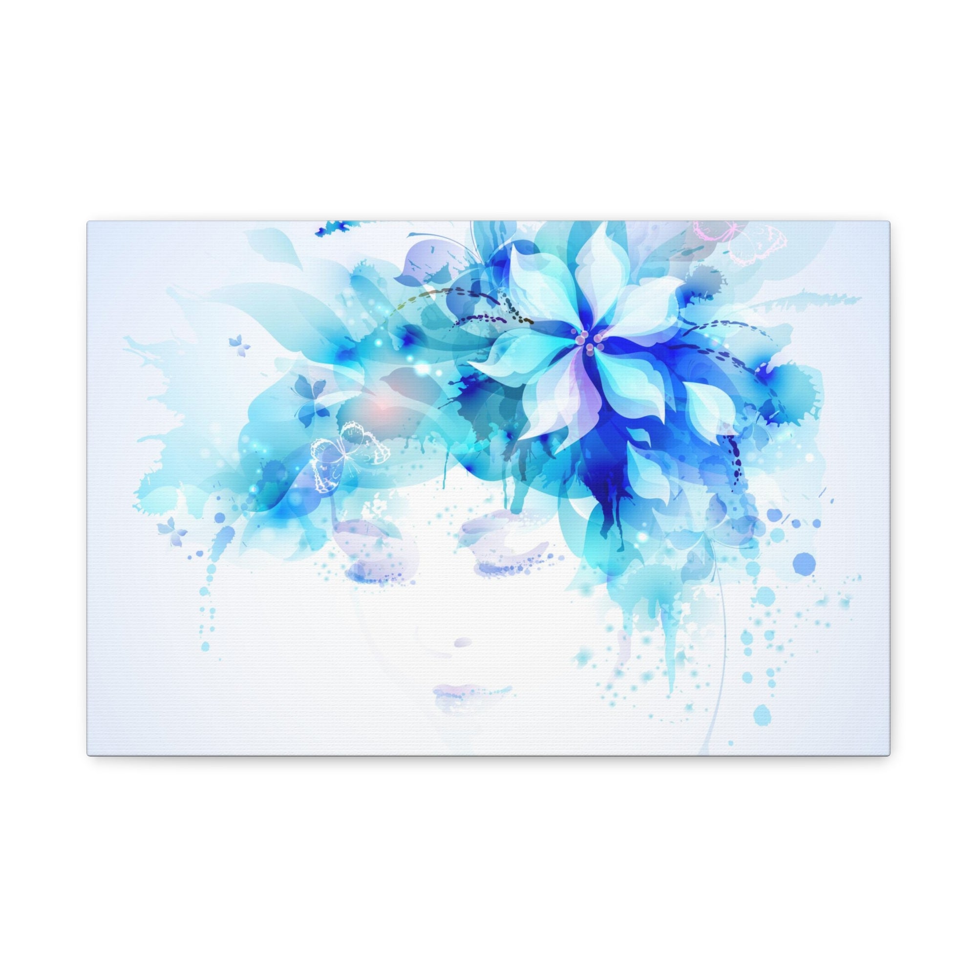 Beautiful Women With Abstract Elements And Butterflies Flower Canvas Wall Art for Home Decor Ready-to-Hang-Express Your Love Gifts