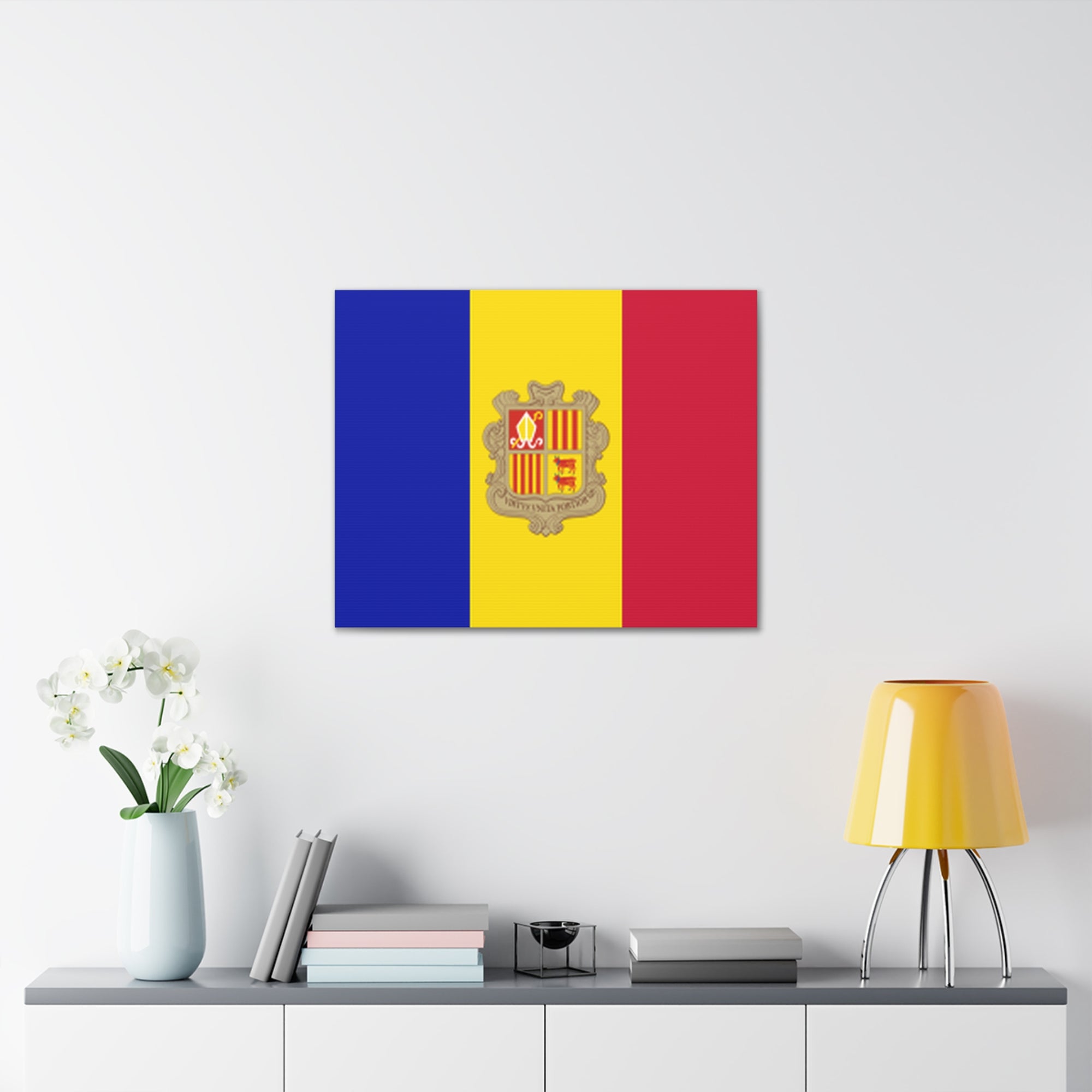 Andorra Country Flag Canvas Vibrant Wall Art Unframed Home Decor-Express Your Love Gifts