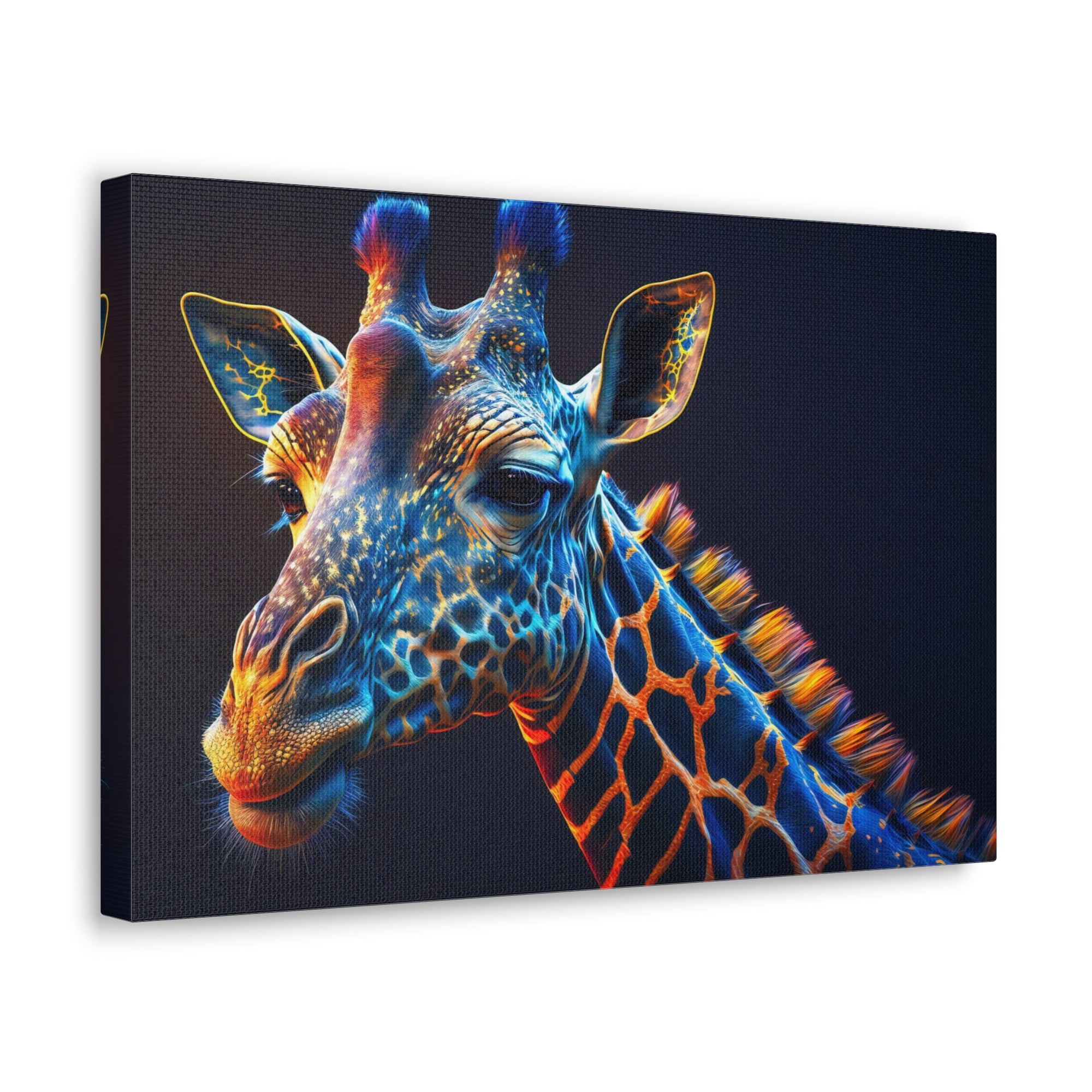 Giraffe Abstract Close Up Art Painting Animal Canvas Wall Art for Home Decor Ready-to-Hang-Express Your Love Gifts