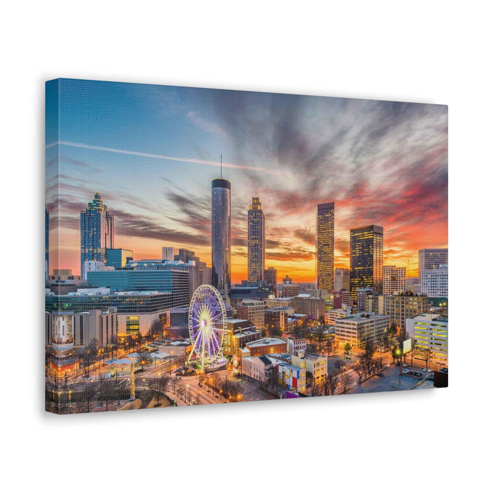 Atlanta Daytime Skyline Canvas Artwork High-Quality Breathtaking Stunning Cityscape for Home Decor Ready to Hang-Express Your Love Gifts