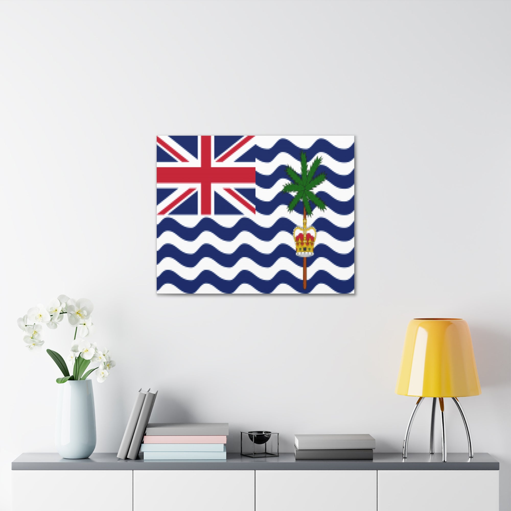 British Indian Ocean Territory Country Flag Canvas Vibrant Wall Art Unframed Home Decor-Express Your Love Gifts