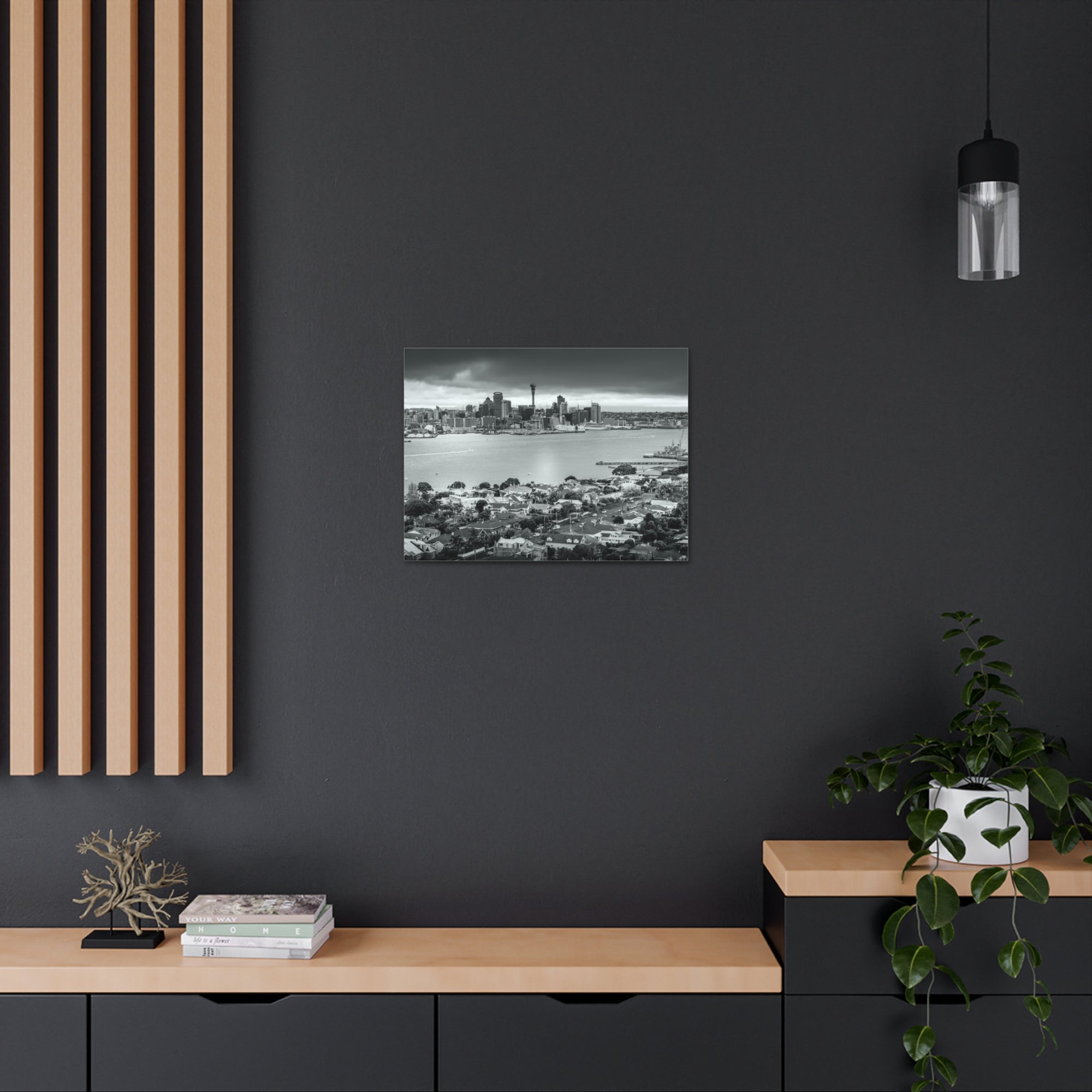 Auckland Black And White Skyline Canvas Artwork High-Quality Breathtaking Stunning Cityscape for Home Decor Ready to Hang-Express Your Love Gifts