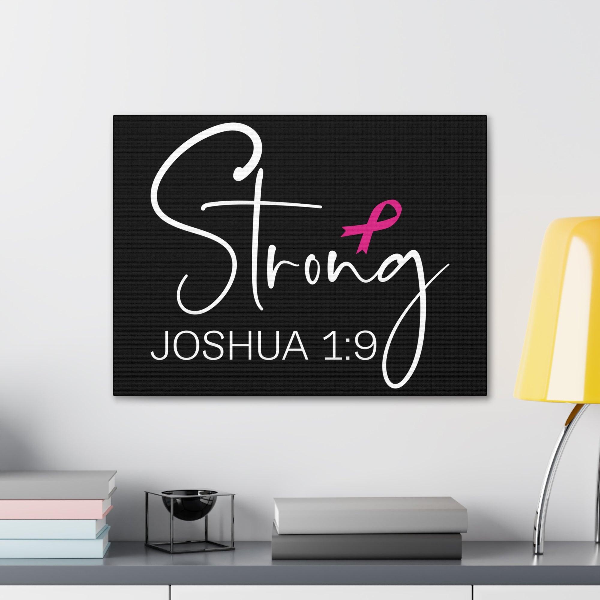 Scripture Walls Joshua 1:9 Strong Bible Verse Canvas Christian Wall Art Ready to Hang Unframed-Express Your Love Gifts