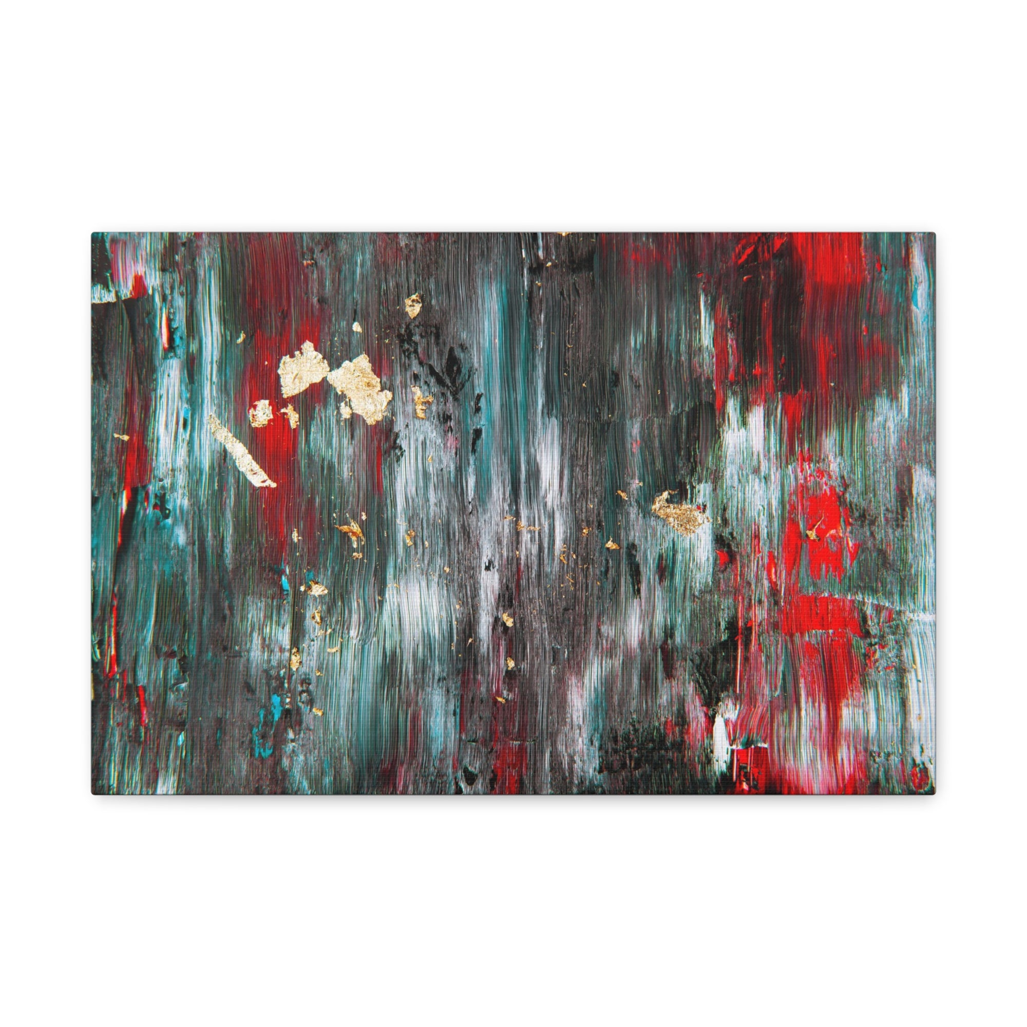 Abstract Art Gold Textured White Red Black Brushstrokes Painting Canvas Wall Art for Home Decor Ready-to-Hang-Express Your Love Gifts