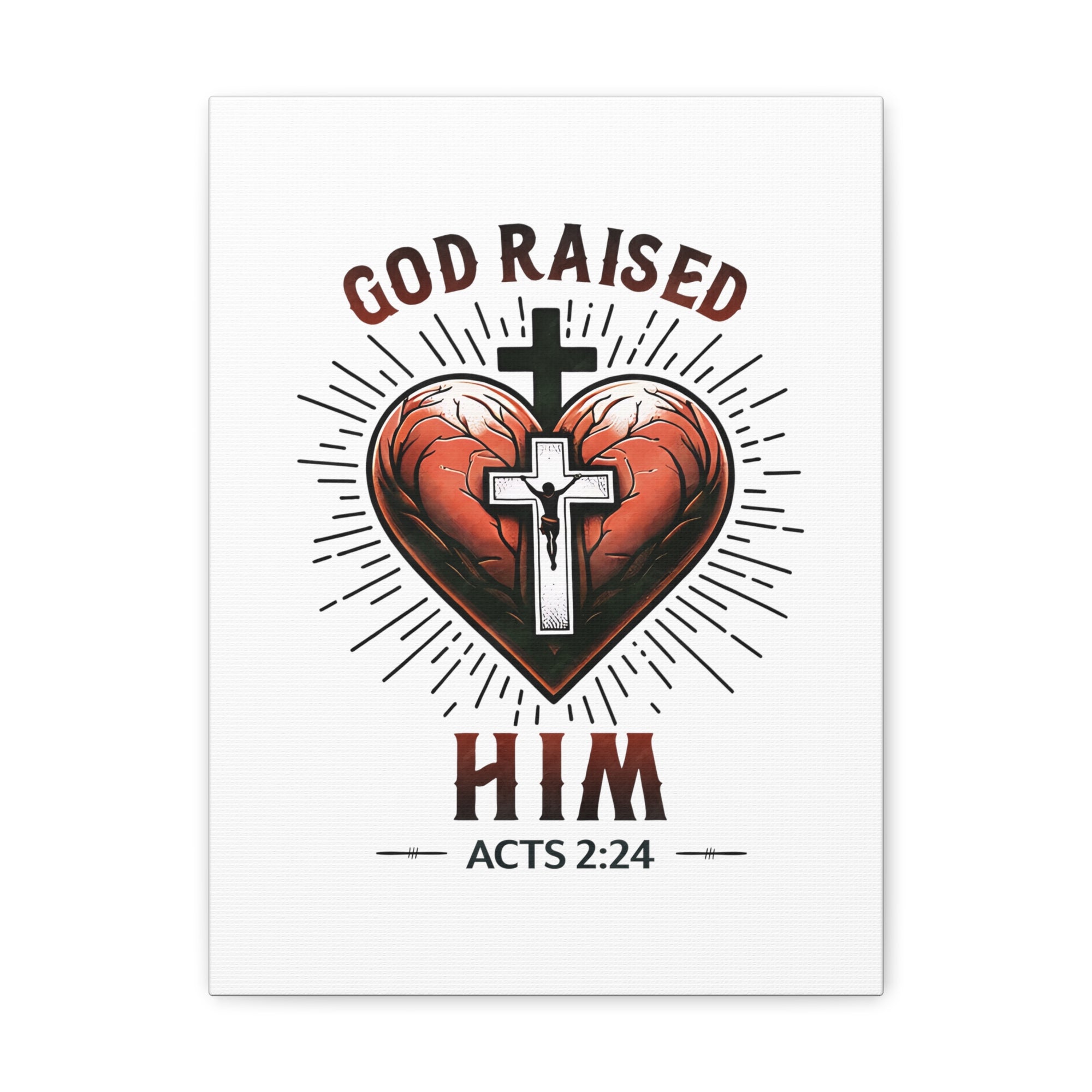 Scripture Walls Acts 2:24 God Raised Him Bible Verse Canvas Christian Wall Art Ready to Hang Unframed-Express Your Love Gifts