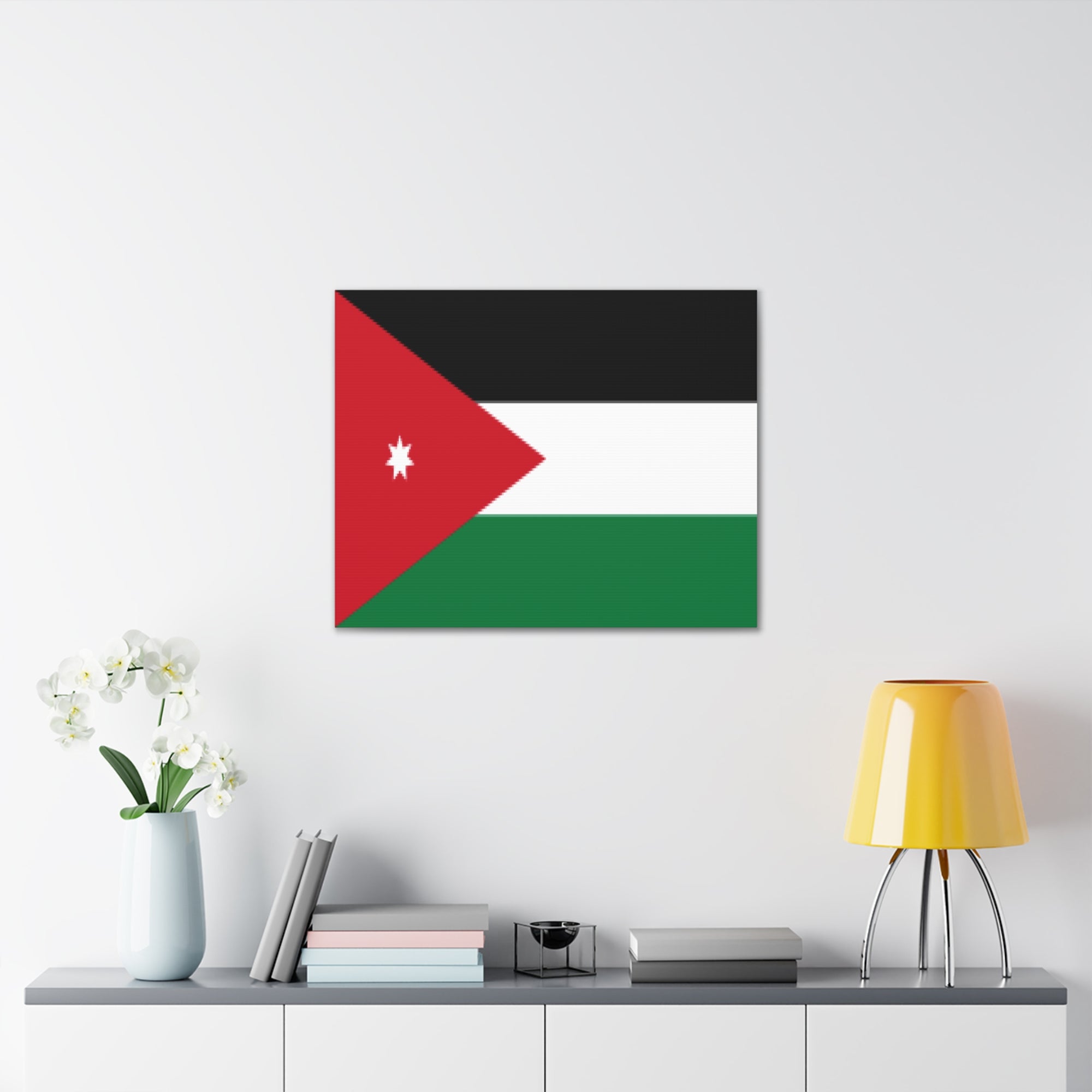 Jordan Country Flag Canvas Vibrant Wall Art Unframed Home Decor-Express Your Love Gifts