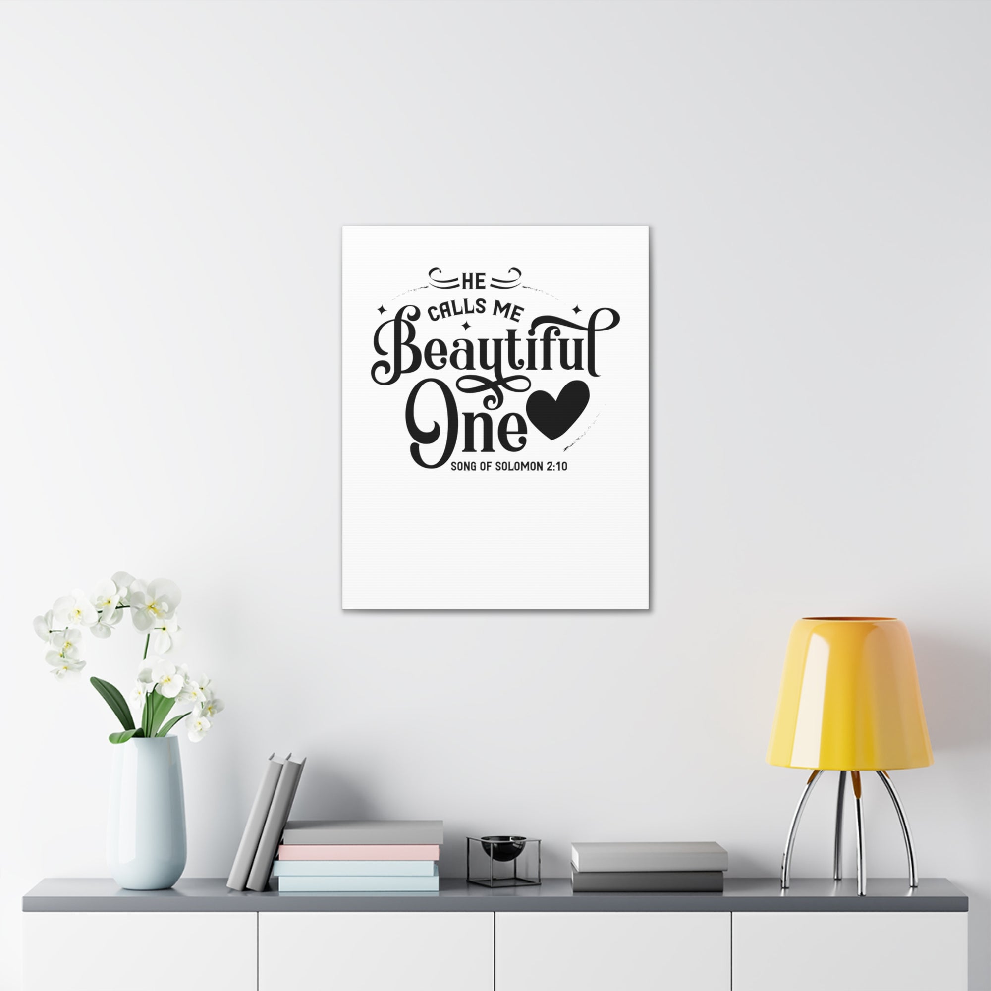 Scripture Walls Song of Solomon 2:10 Beautiful One Bible Verse Canvas Christian Wall Art Ready to Hang Unframed-Express Your Love Gifts