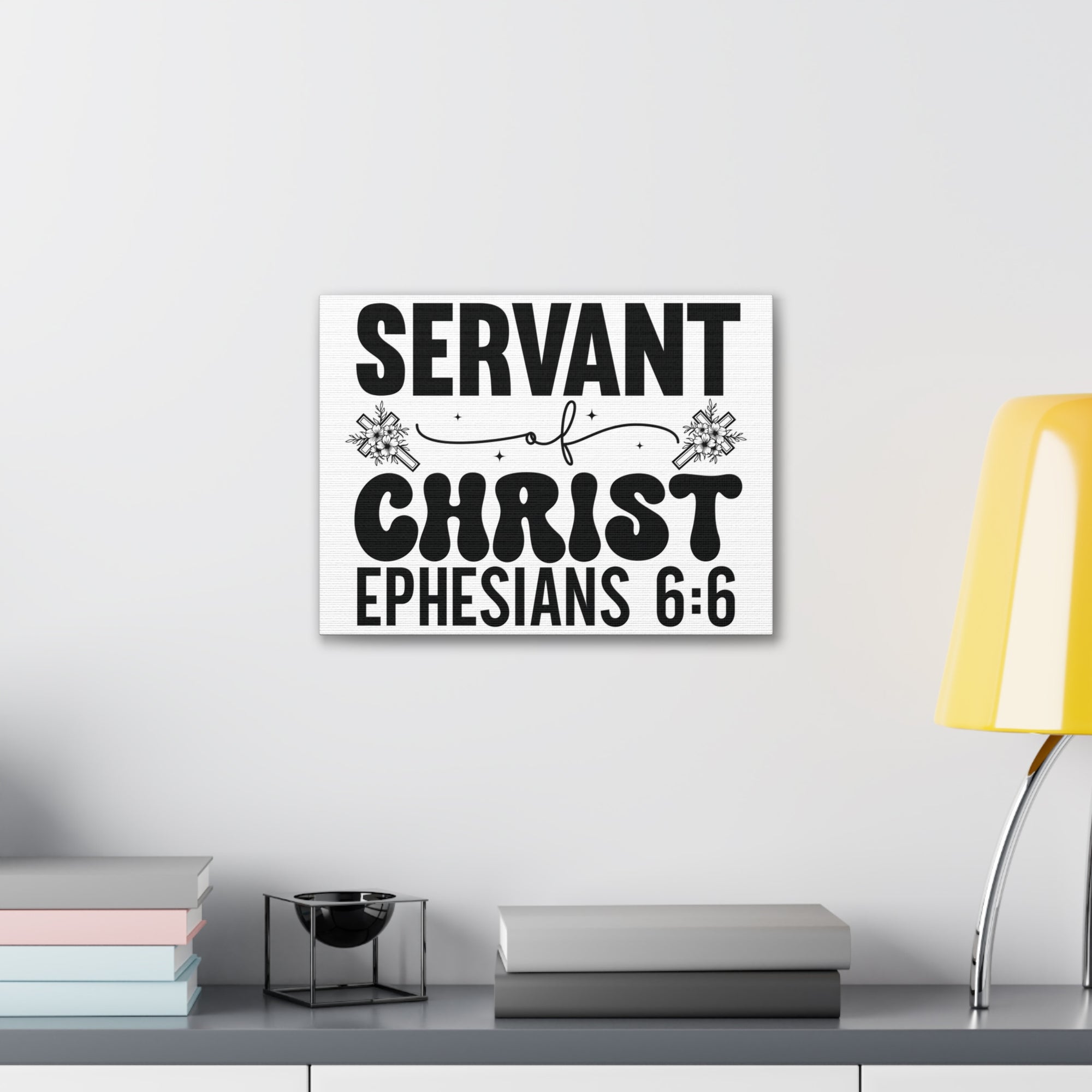 Scripture Walls Ephesians 6:6 Servant of Christ Bible Verse Canvas Christian Wall Art Ready to Hang Unframed-Express Your Love Gifts