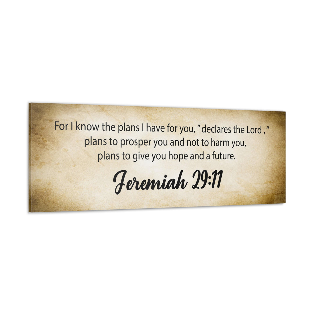 Scripture Walls Jeremiah 29:11 Gold Bible Verse Canvas Christian Wall Art Ready to Hang Unframed-Express Your Love Gifts