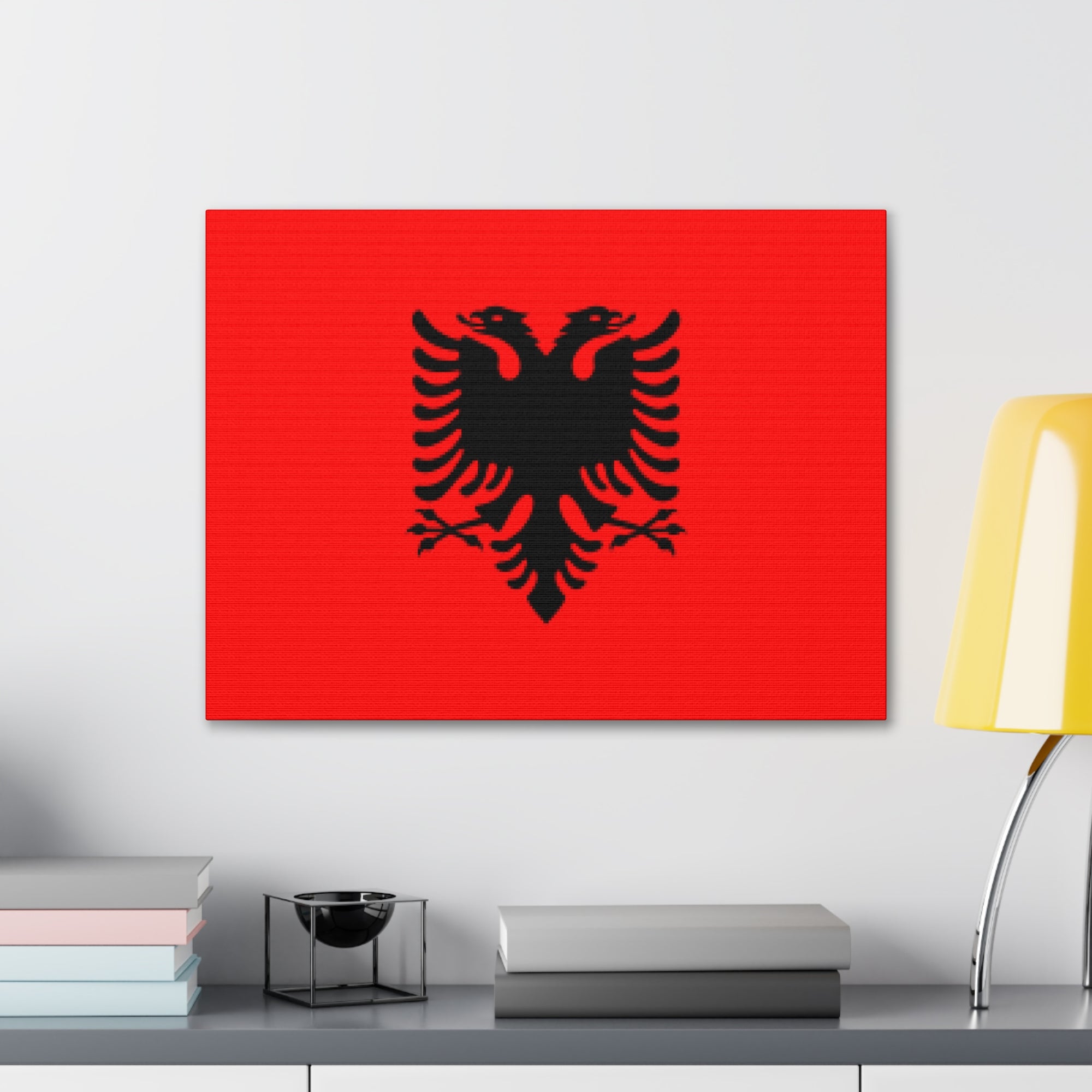 Albania Country Flag Canvas Vibrant Wall Art Unframed Home Decor-Express Your Love Gifts