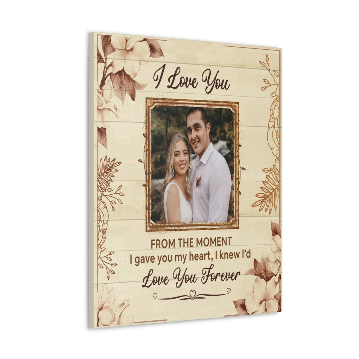 Personalized To My Wife I Love You Forever Custom Photo Canvas Wall Art – Personalized Romantic Gift-Express Your Love Gifts