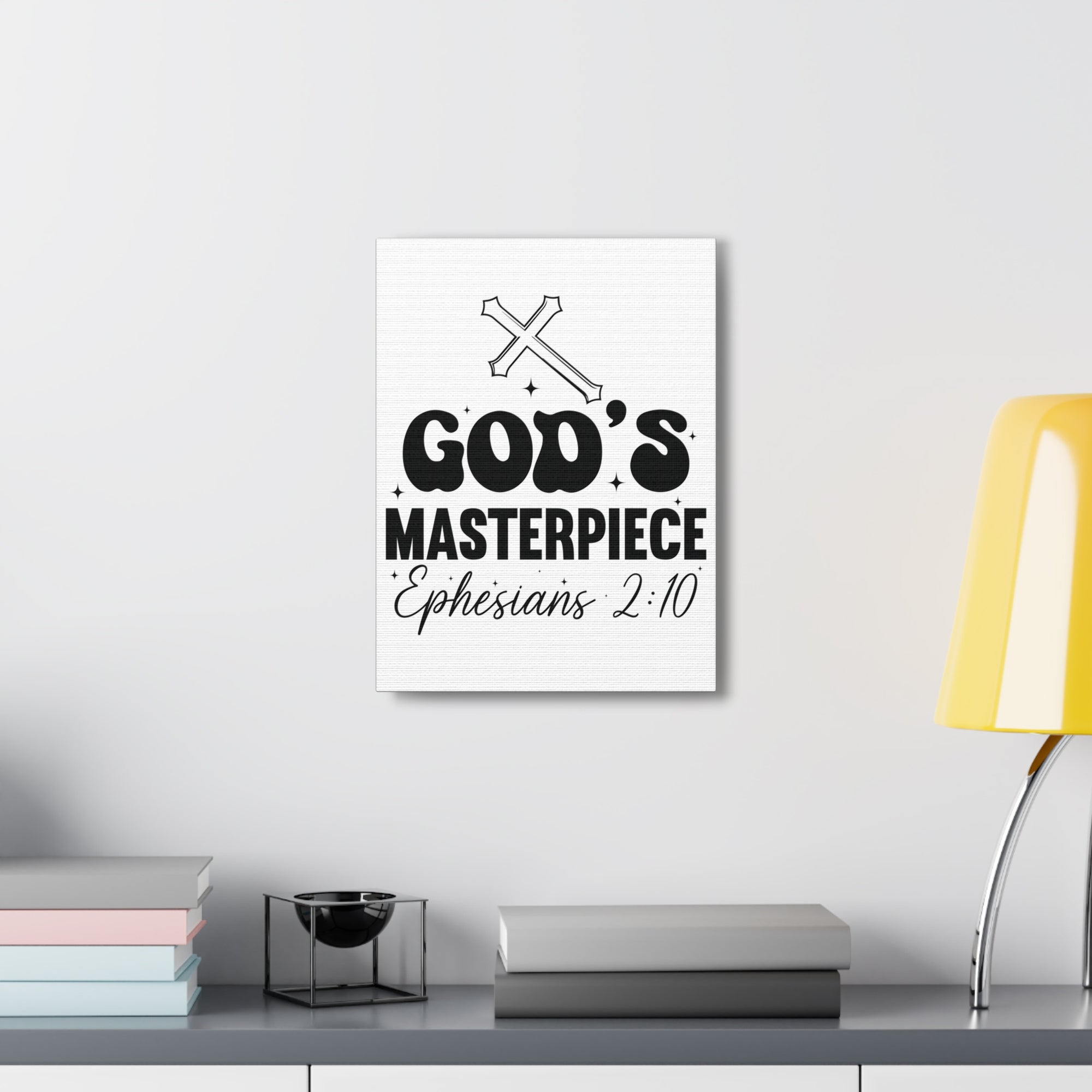 Scripture Walls Ephesians 2:10 You are God's Masterpiece Bible Verse Canvas Christian Wall Art Ready to Hang Unframed-Express Your Love Gifts