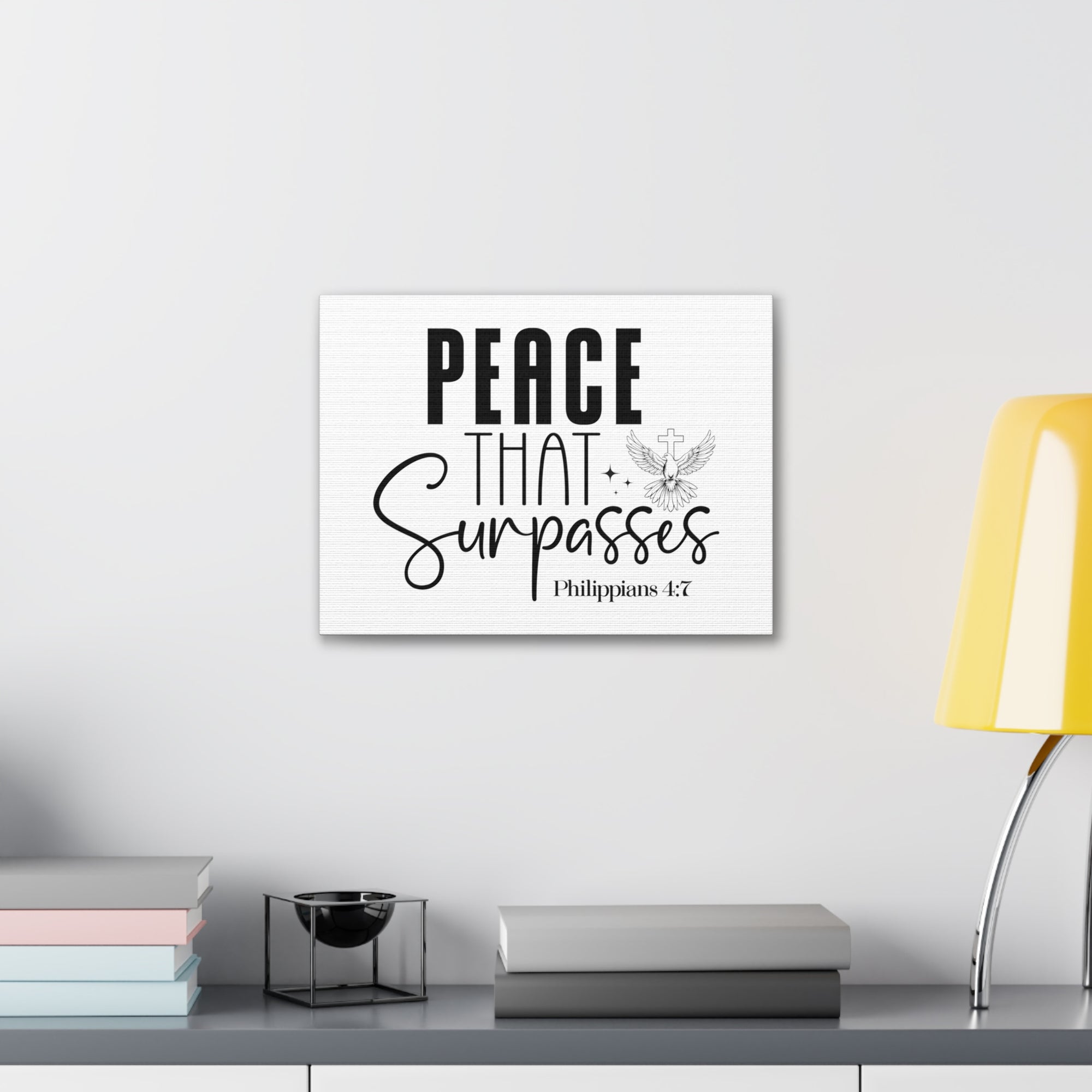 Scripture Walls Philippians 4:7 Peace That Surpasses Rubies Bible Verse Canvas Christian Wall Art Ready to Hang Unframed-Express Your Love Gifts