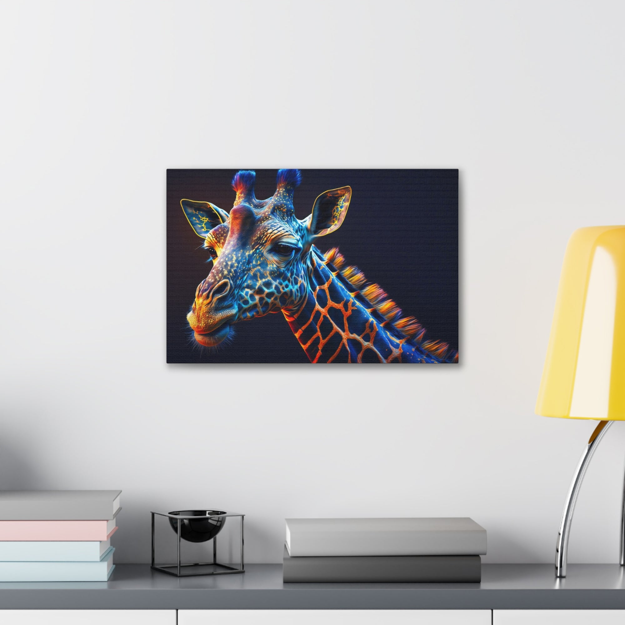 Giraffe Abstract Close Up Art Painting Animal Canvas Wall Art for Home Decor Ready-to-Hang-Express Your Love Gifts