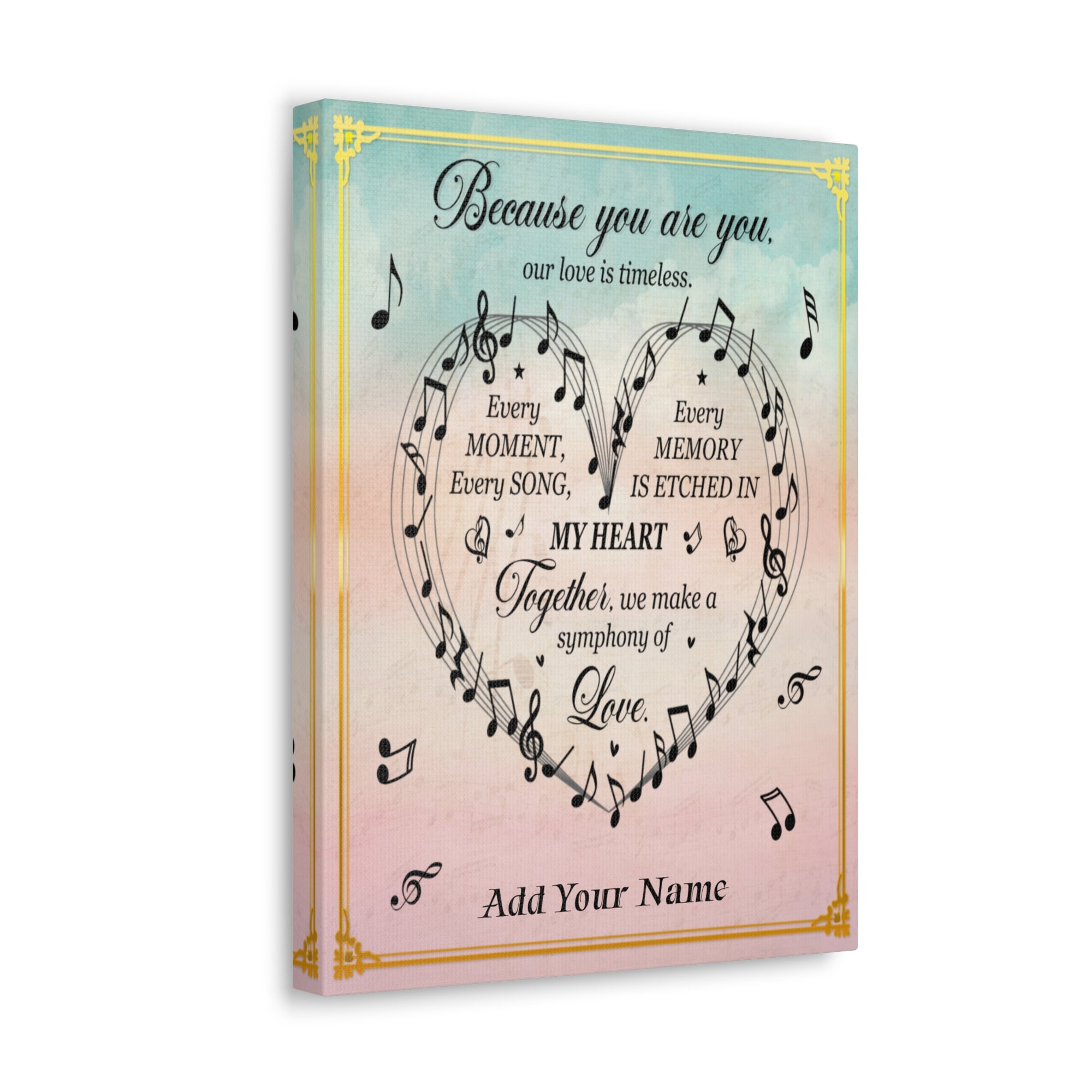 Personalized To My Wife Symphony of Love Canvas Wall Art - Romantic Gift for Her-Express Your Love Gifts