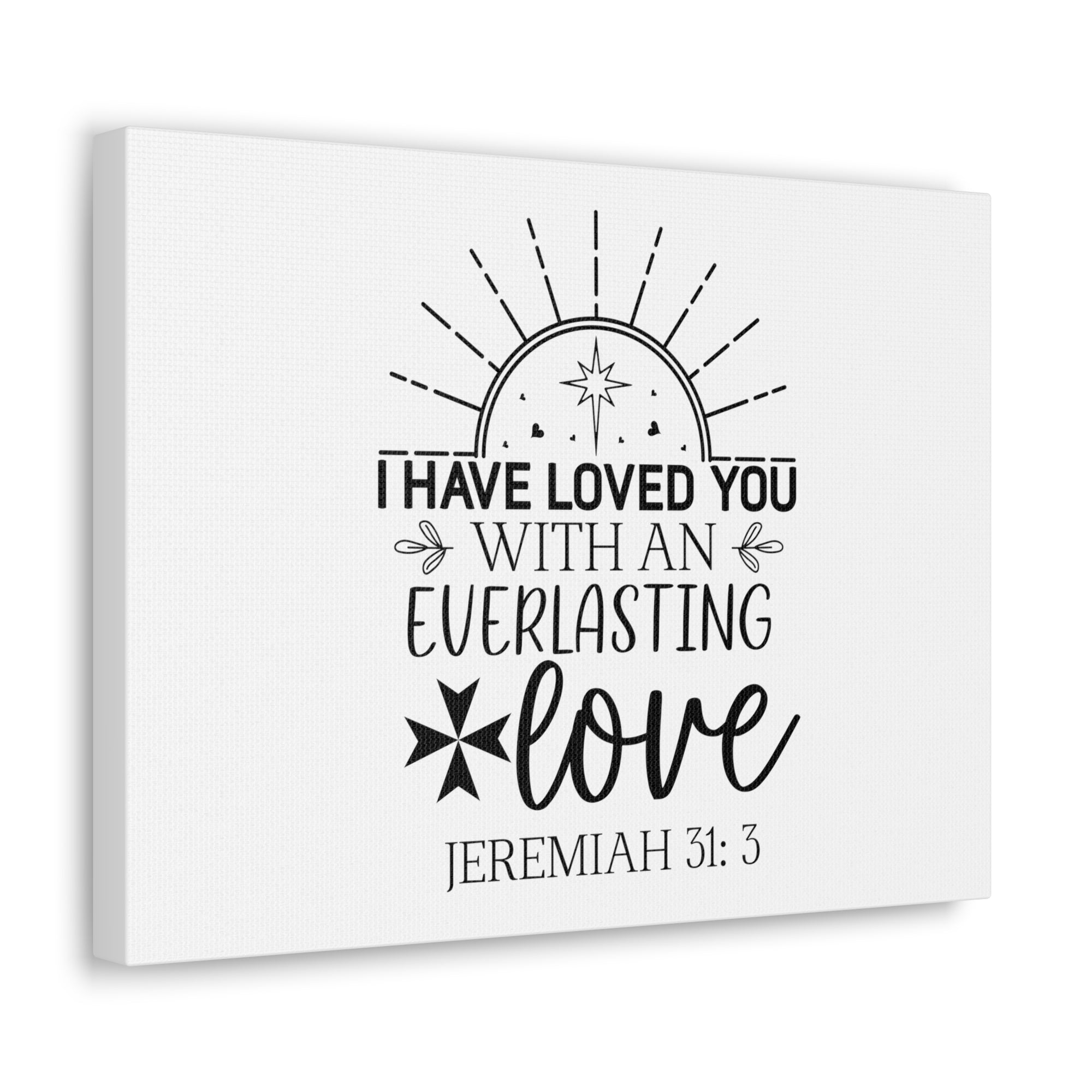 Scripture Walls Jeremiah 31:3 Rubies Bible Verse Canvas Christian Wall Art Ready to Hang Unframed-Express Your Love Gifts