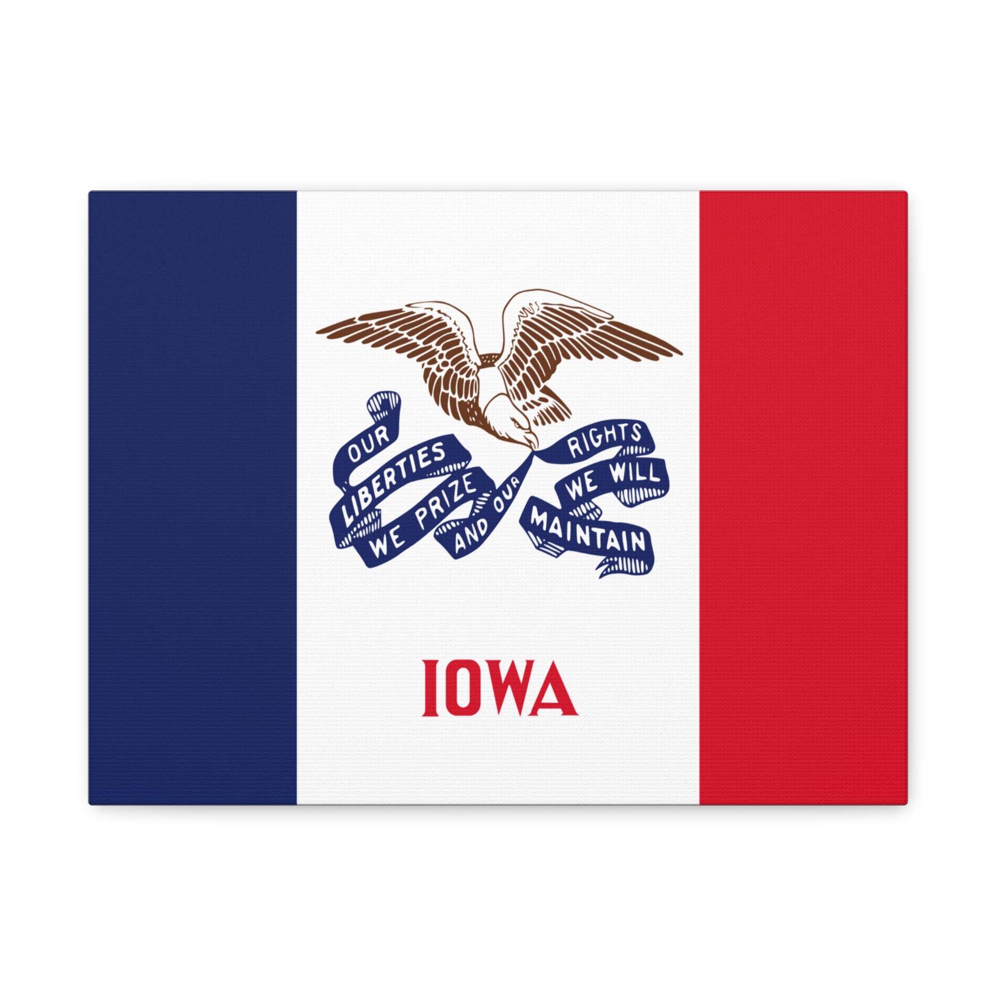 Iowa Stage Flag Canvas Vibrant Wall Art Unframed Home Decor-Express Your Love Gifts
