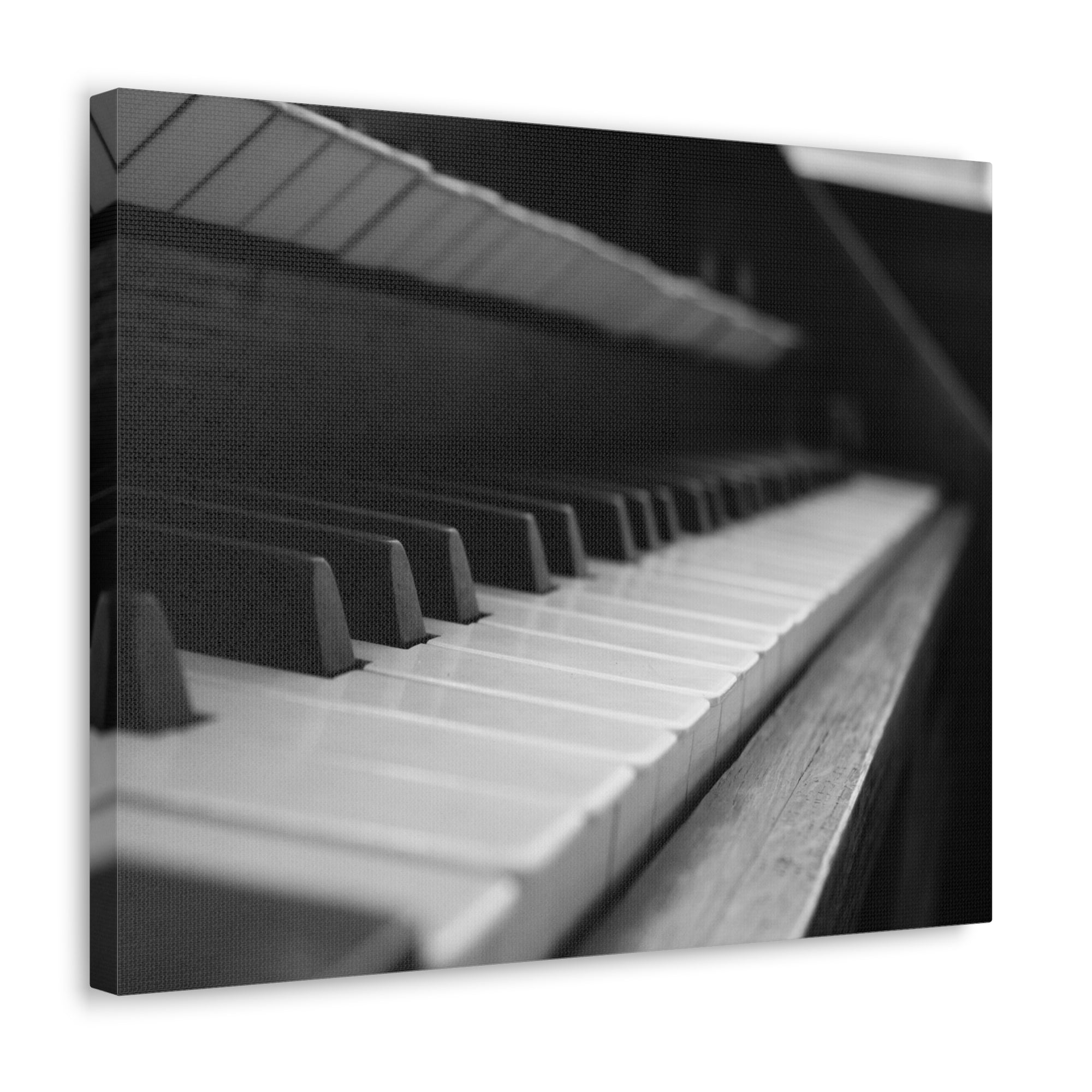 Black and White Piano Music Lover's Delight Piano Keyboard Canvas Wall Art for Home Decor Ready-to-Hang-Express Your Love Gifts