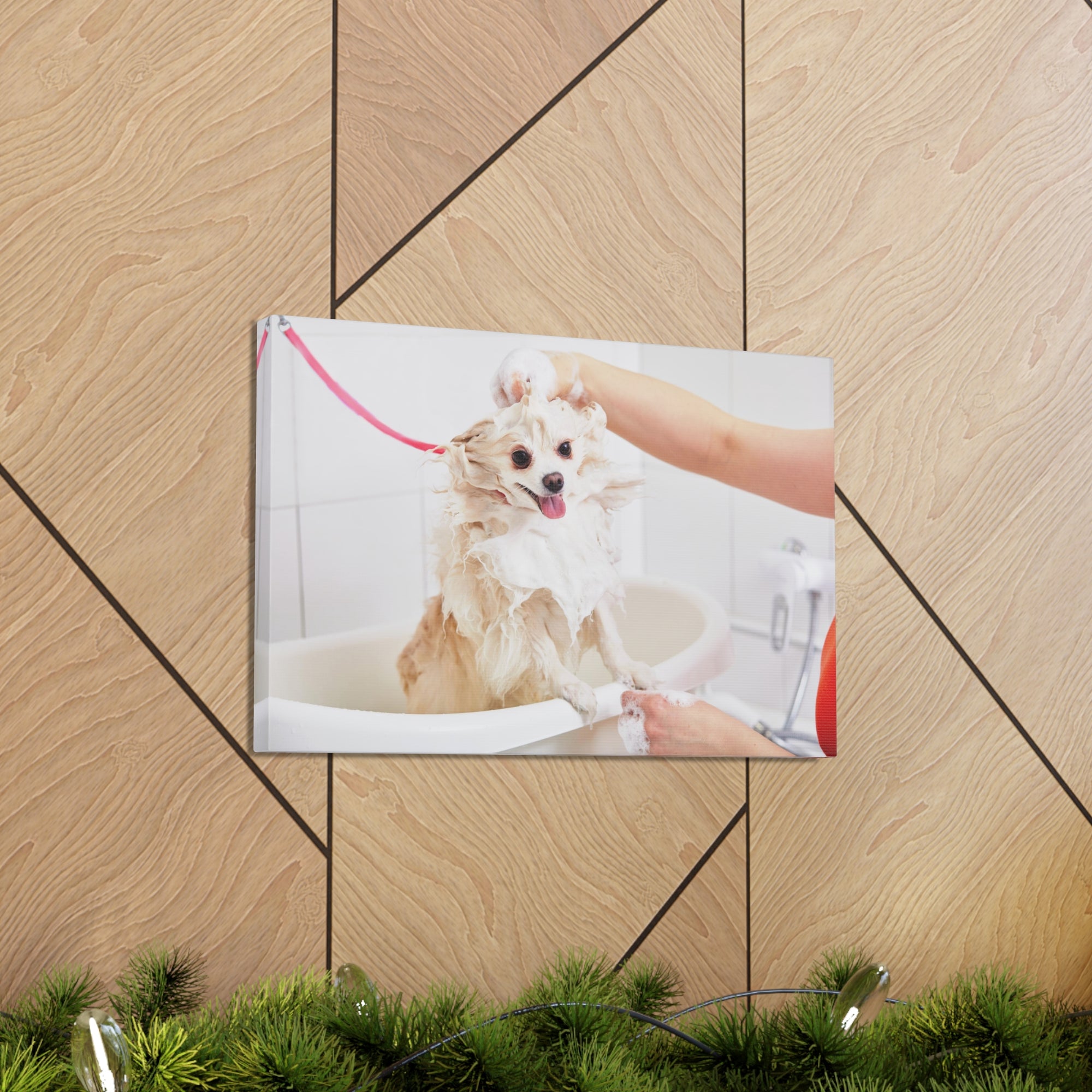 Funny Chihuahua Bathee Canvas Wall Art for Home Decor Ready-to-Hang-Express Your Love Gifts