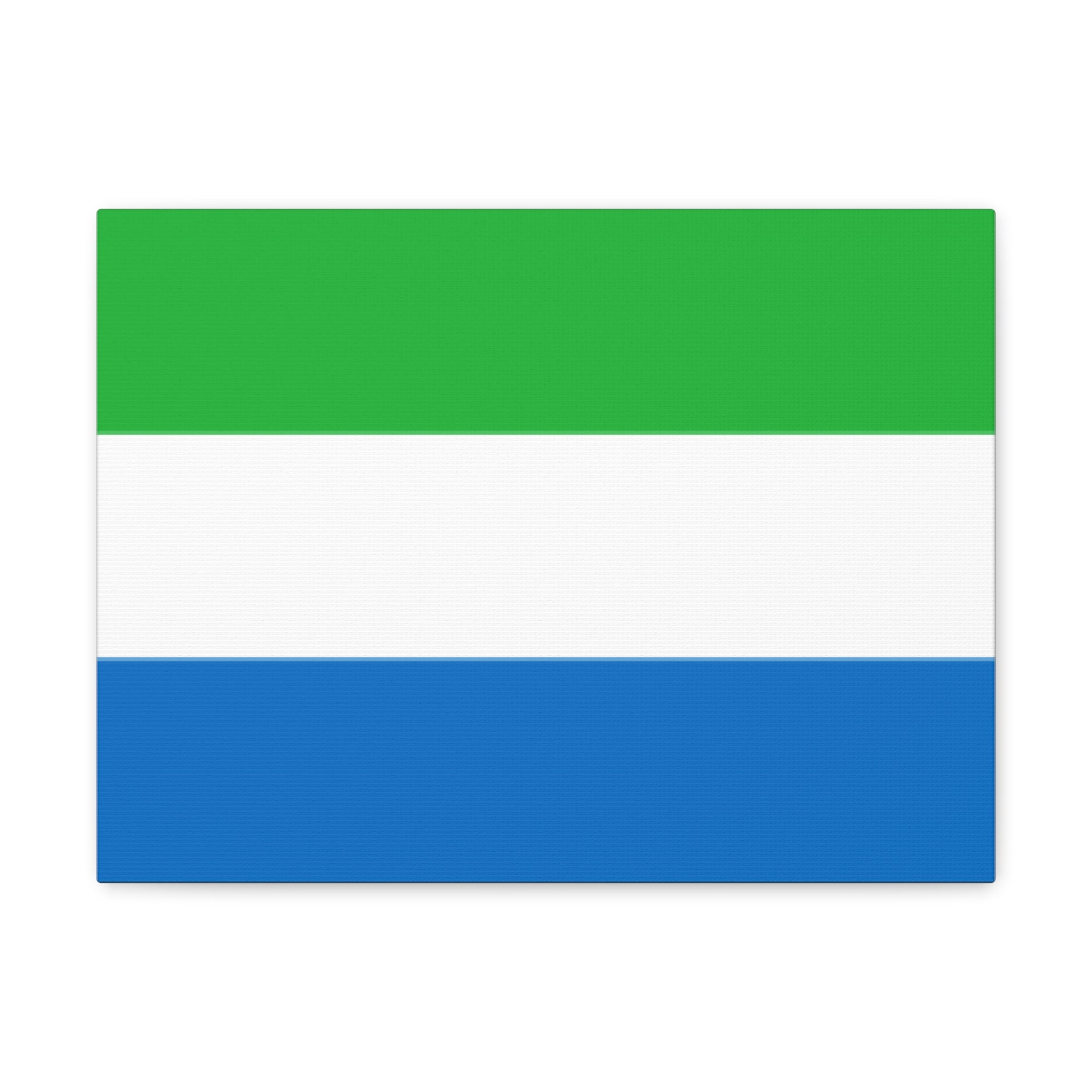 Sierra Leone Country Flag Canvas Vibrant Wall Art Unframed Home Decor-Express Your Love Gifts