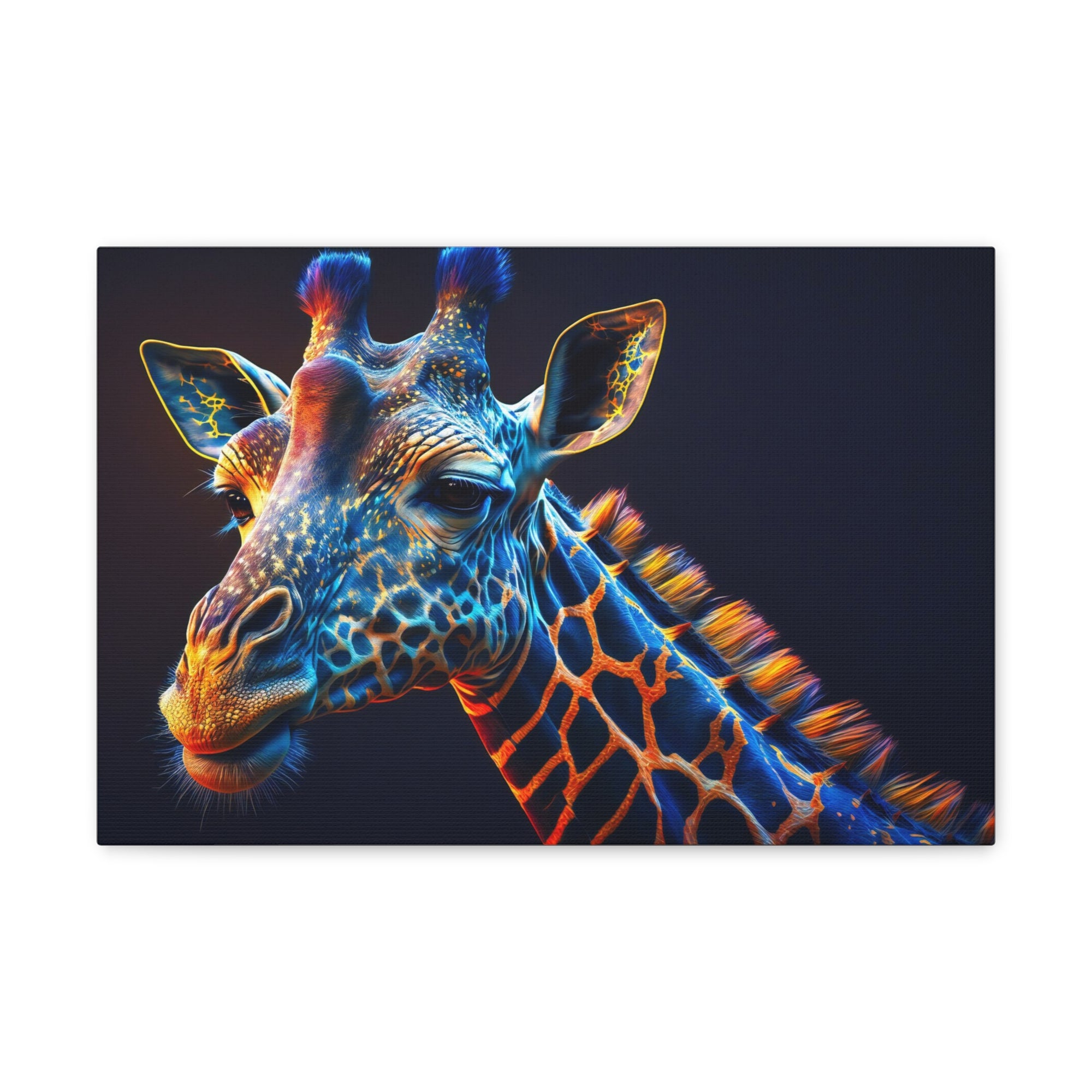 Giraffe Abstract Close Up Art Painting Animal Canvas Wall Art for Home Decor Ready-to-Hang-Express Your Love Gifts